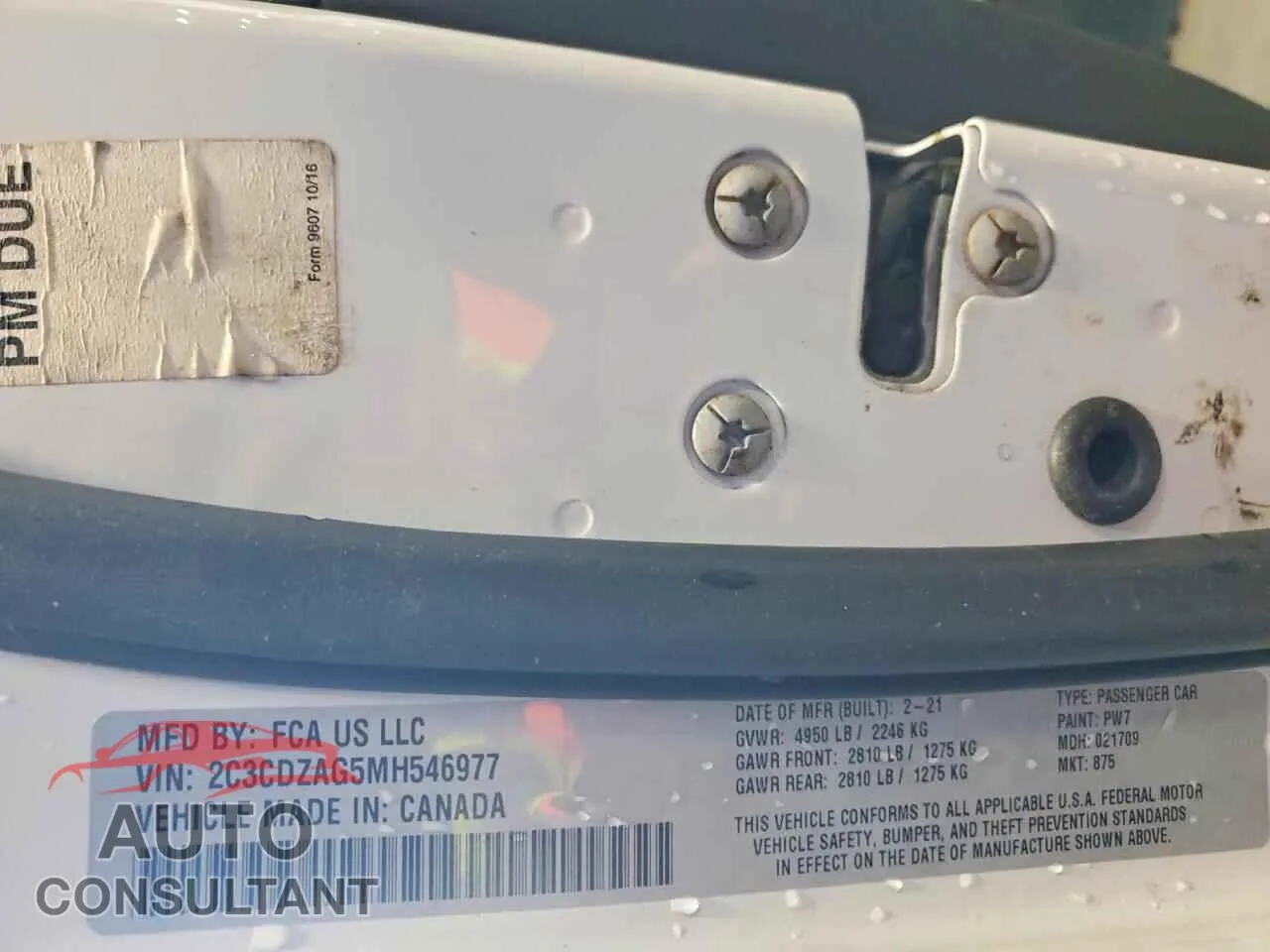 2021 DODGE CHALLENGER Damaged VIN 2C3CDZAG5MH546977 – photo 12