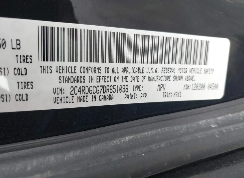 2013 DODGE Grand Caravan Used VIN 2C4RDGCG7DR651098 – engine bay 2013 DODGE Grand Caravan Used VIN 2C4RDGCG7DR651098 – engine bay