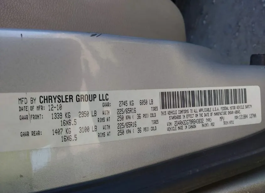 2011 DODGE Grand Caravan Used VIN 2D4RN3DG7BR643832 – photo 11