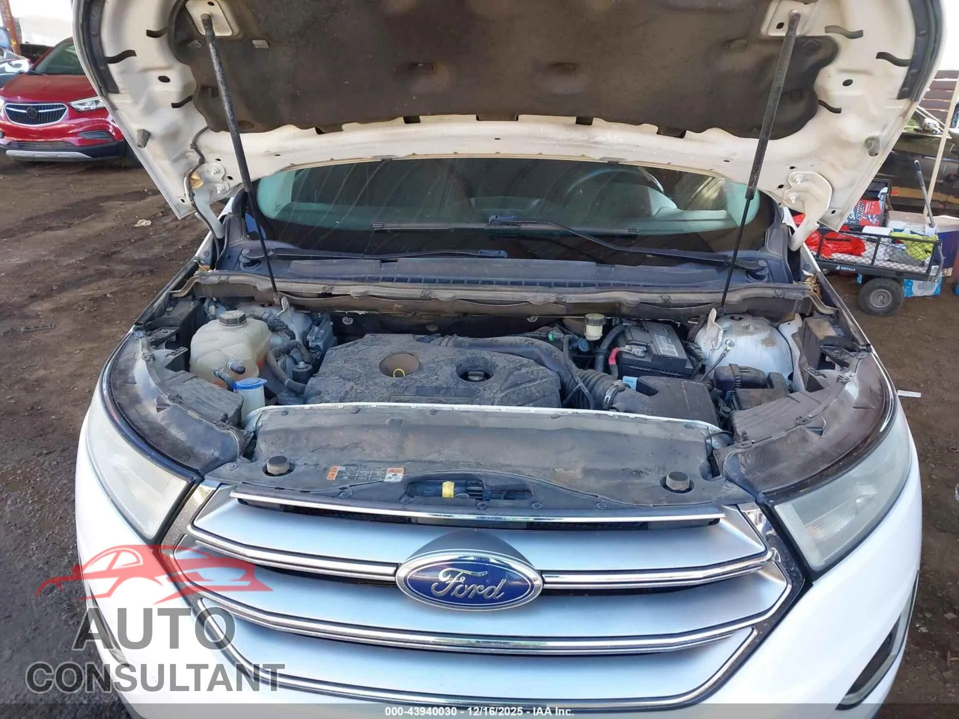2015 FORD EDGE Damaged VIN 2FMTK3J93FBC21066 – odometer reading
