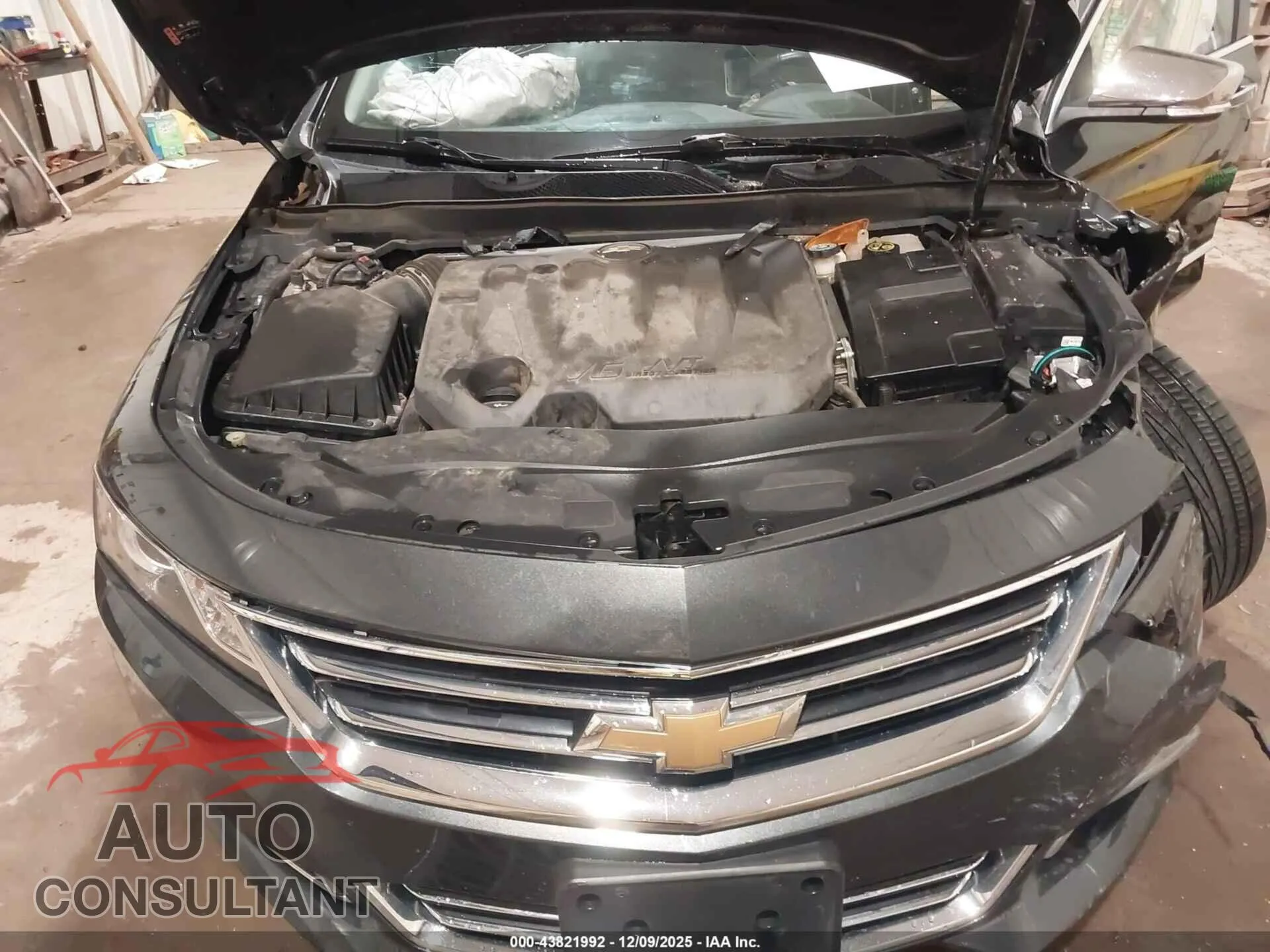 2018 CHEVROLET IMPALA Damaged VIN 2G1125S39J9121032 – odometer reading