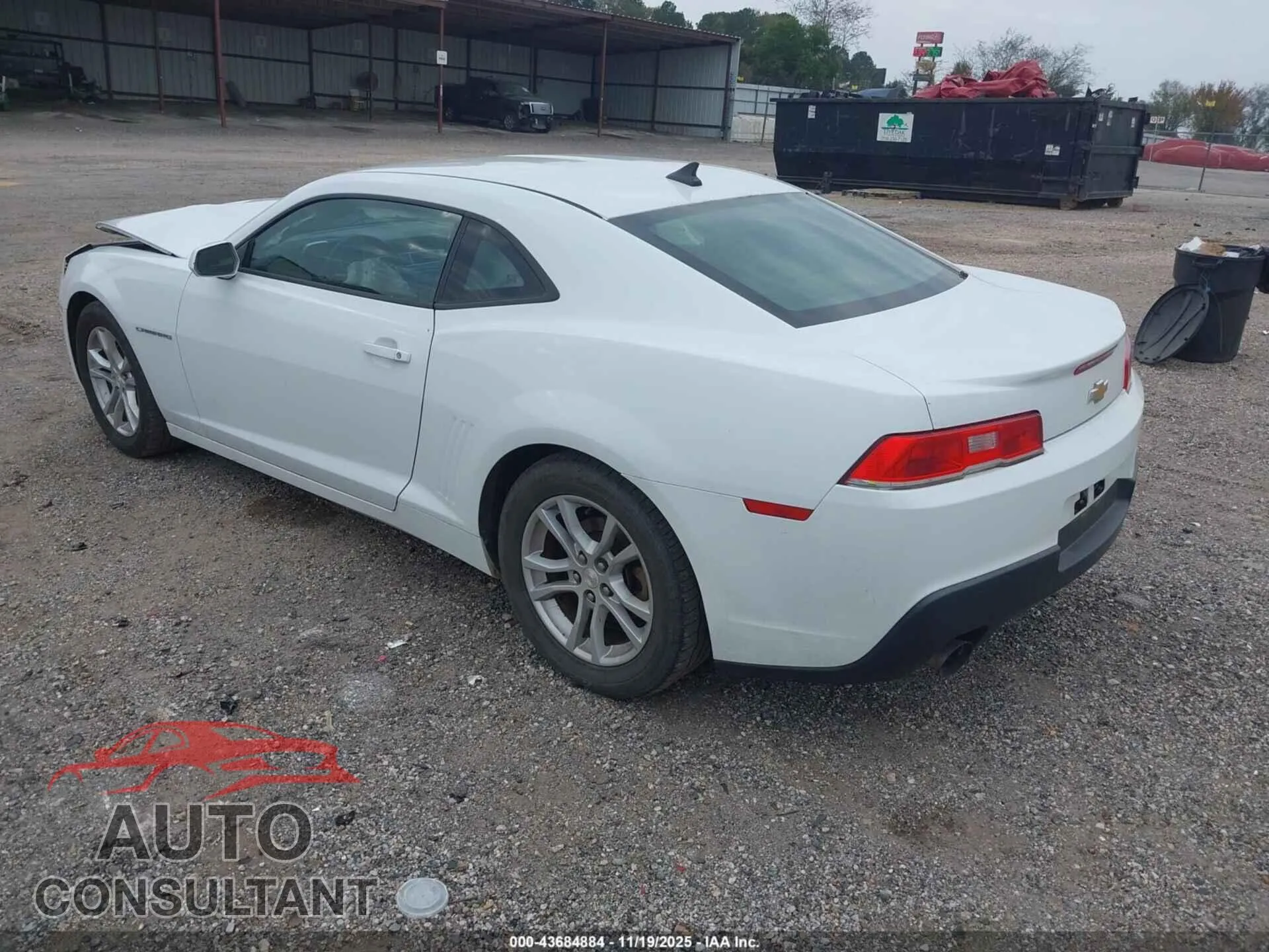 2014 CHEVROLET CAMARO Damaged VIN 2G1FA1E3XE9213396 – side profile