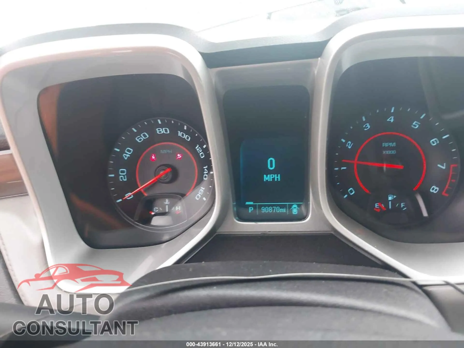 2012 CHEVROLET CAMARO Damaged VIN 2G1FC1E3XC9166572 – exterior detail