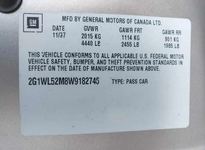 1998 CHEVROLET LUMINA Used VIN 2G1WL52M8W9182746 – engine bay