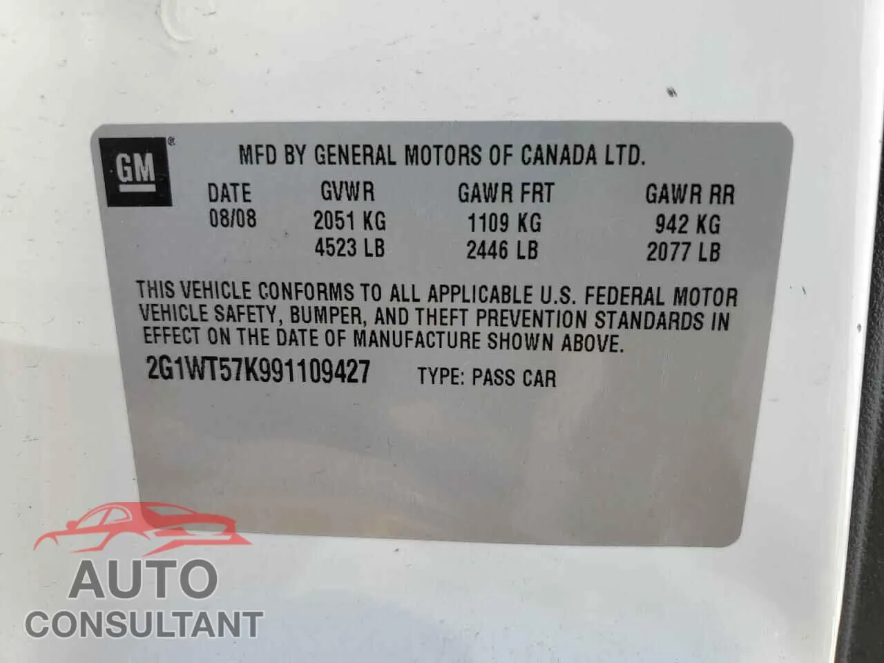 2009 CHEVROLET IMPALA Damaged VIN 2G1WT57K991109427 – photo 12
