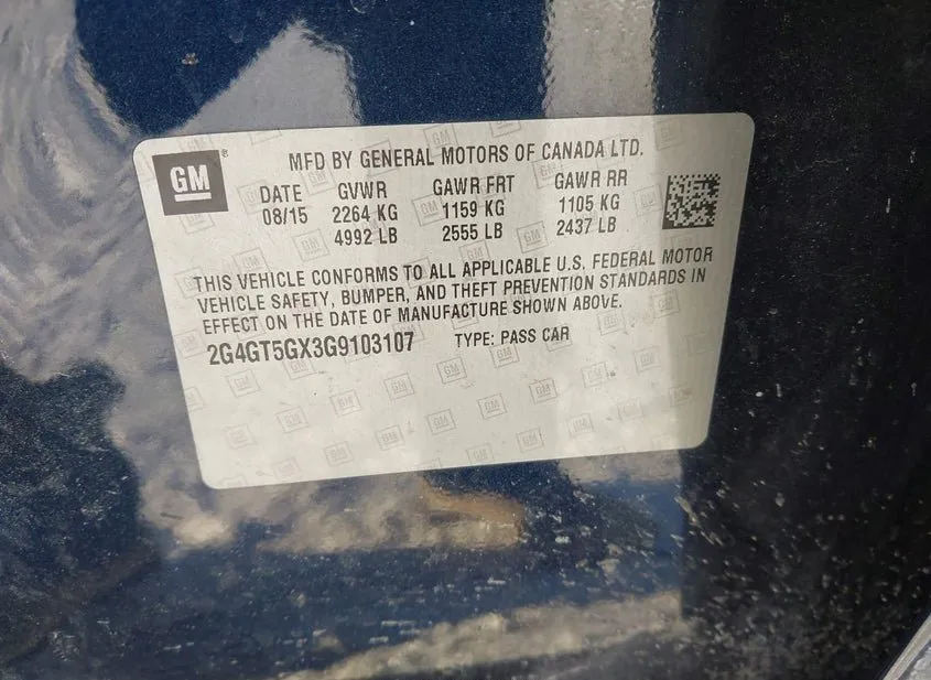 2016 BUICK Regal Used VIN 2G4GT5GX3G9103107 – exterior detail