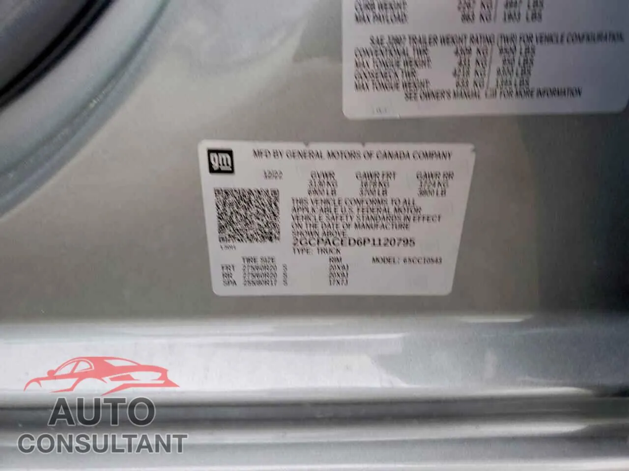 2023 CHEVROLET ALL Models Damaged VIN 2GCPACED6P1120795 – photo 12
