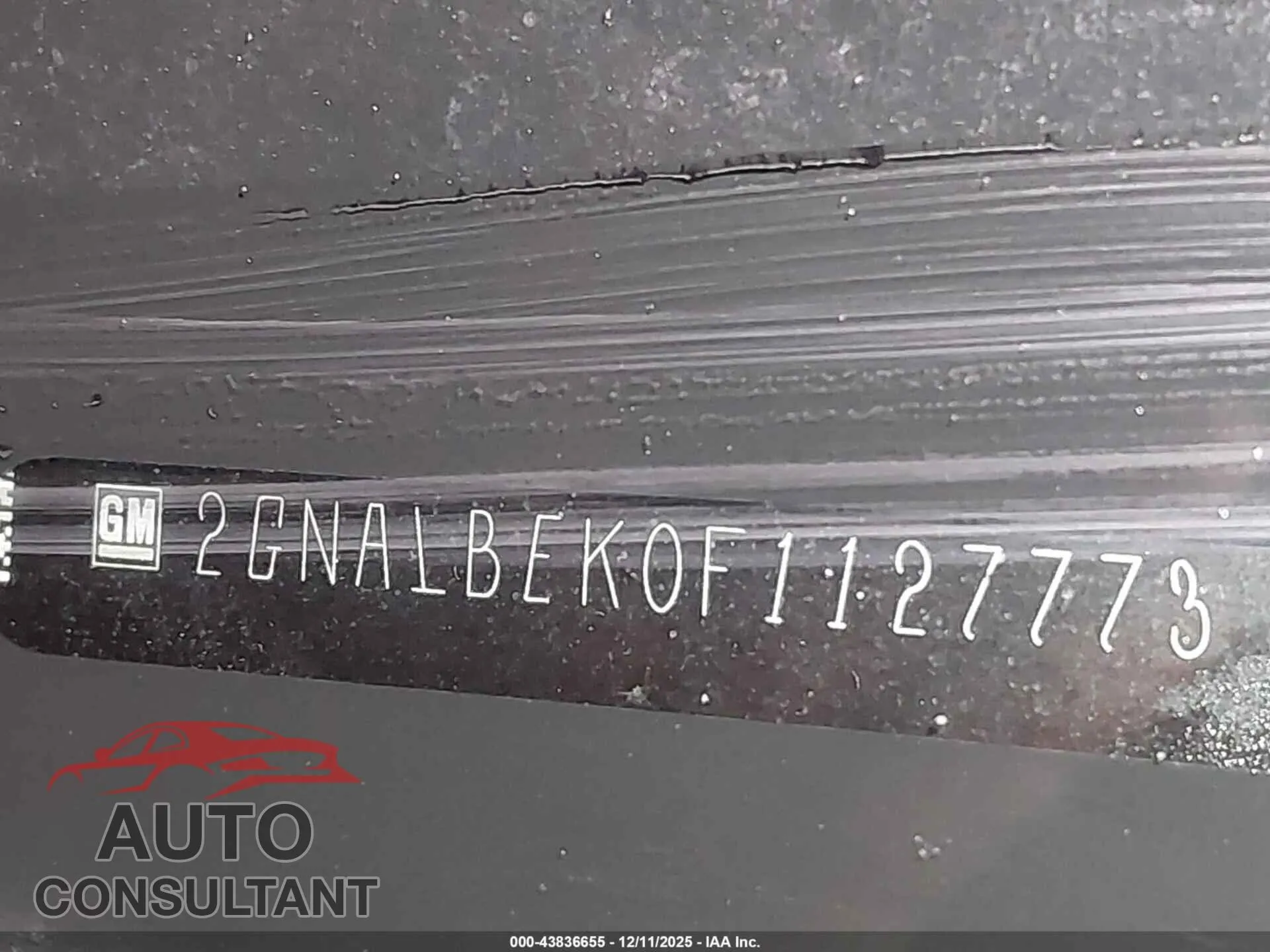 2015 CHEVROLET EQUINOX Damaged VIN 2GNALBEK0F1127773 – trunk area