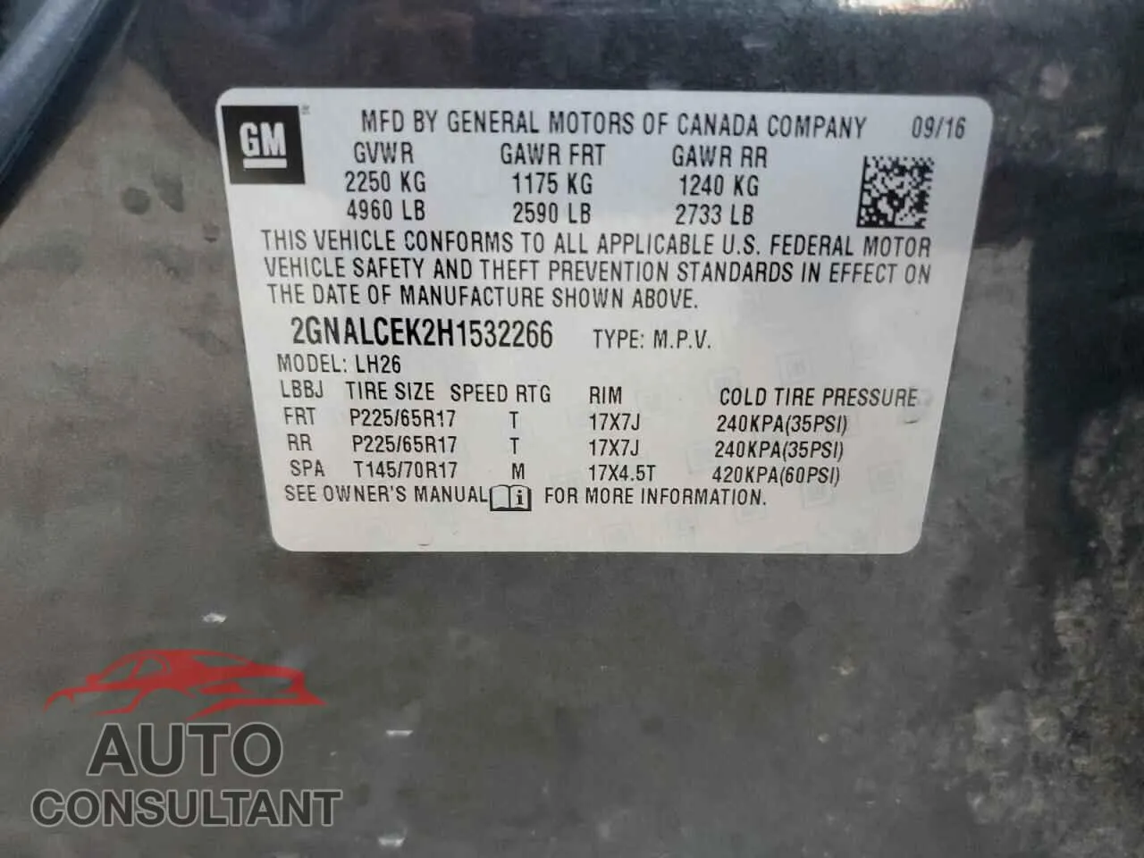 2017 CHEVROLET EQUINOX Damaged VIN 2GNALCEK2H1532266 – photo 14