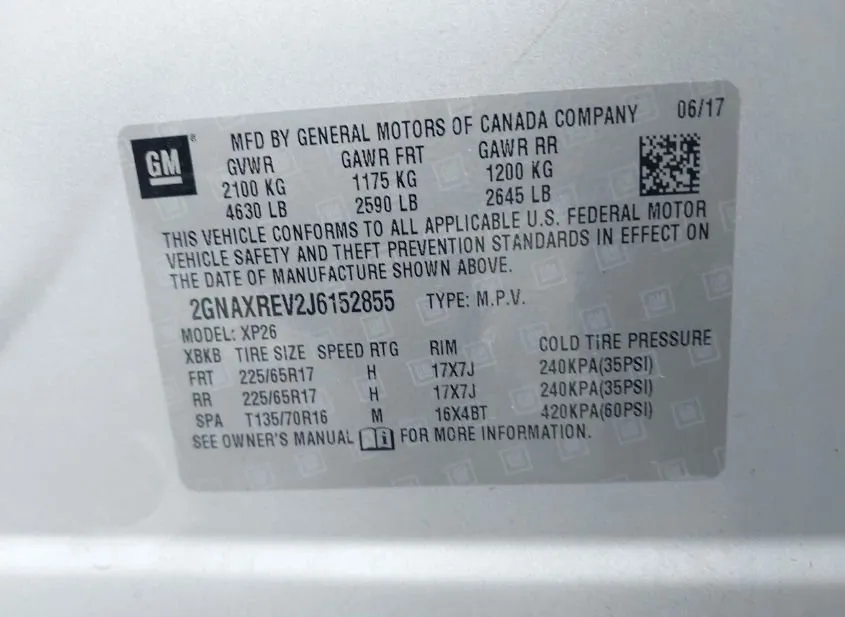 2018 CHEVROLET EQUINOX Used VIN 2GNAXREV2J6152855 – photo 19