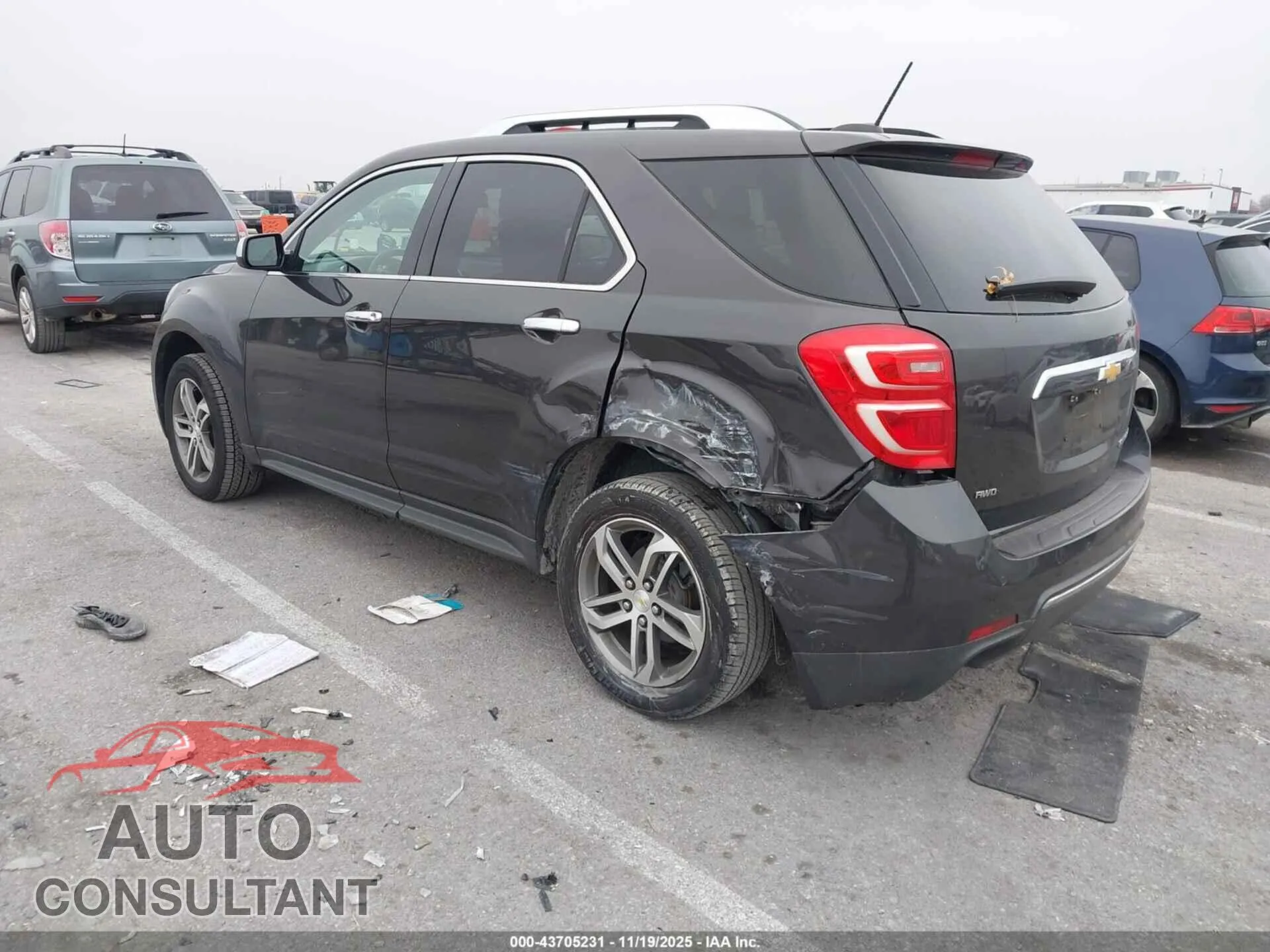2016 CHEVROLET EQUINOX Damaged VIN 2GNFLGE39G6255851 – side profile