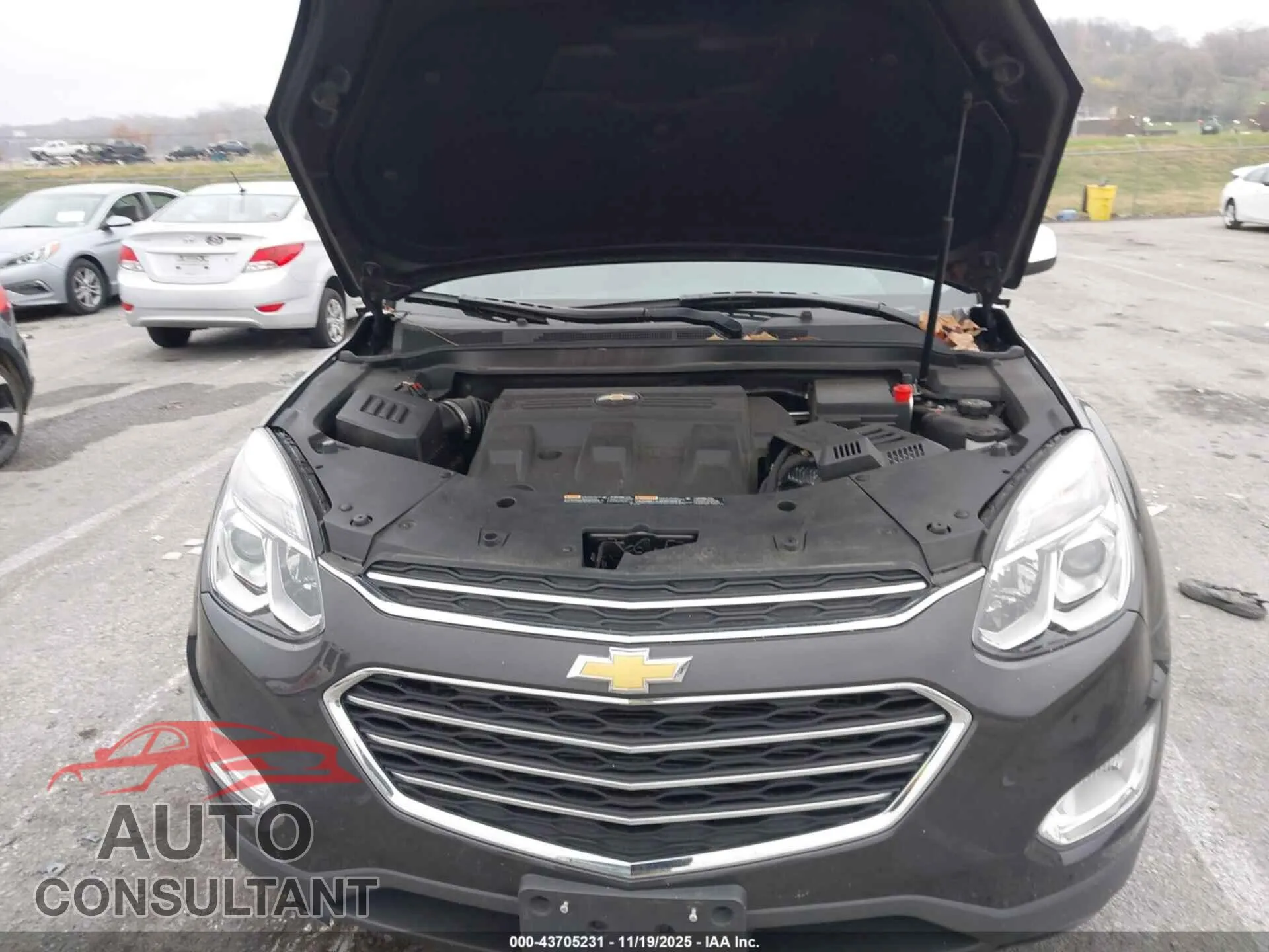 2016 CHEVROLET EQUINOX Damaged VIN 2GNFLGE39G6255851 – odometer reading