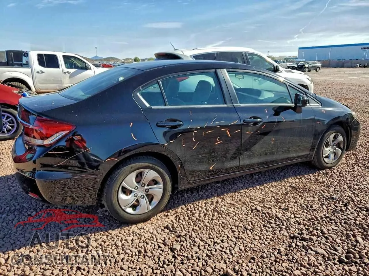 2014 HONDA CIVIC Damaged VIN 2HGFB2F52EH558178 – side profile