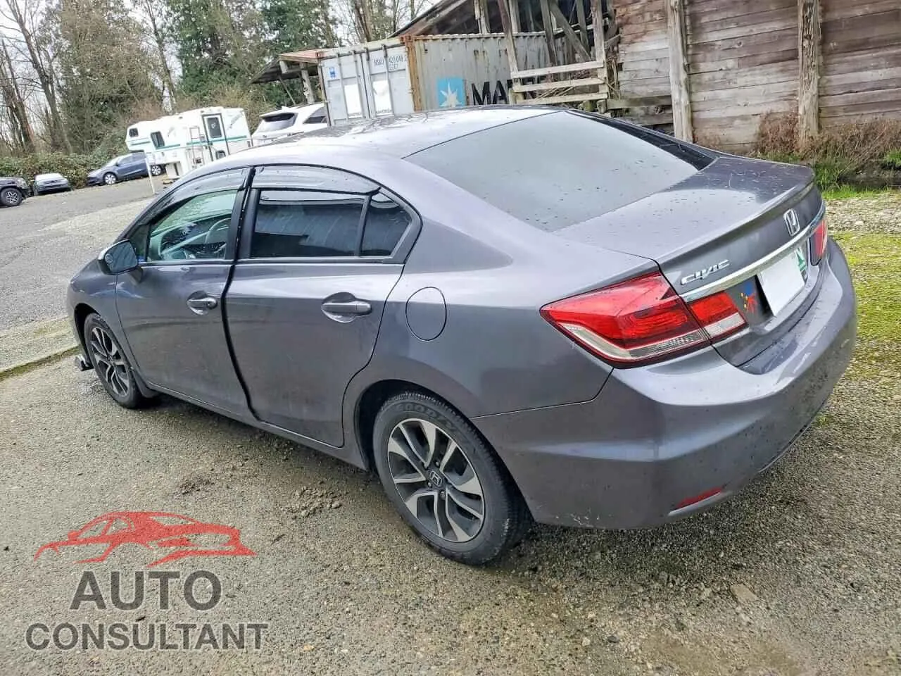 2015 HONDA CIVIC Damaged VIN 2HGFB2F54FH039862 – rear exterior