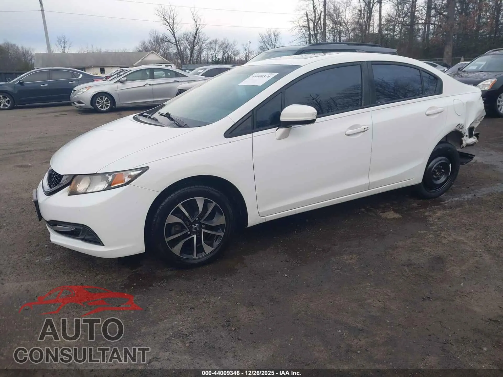 2014 HONDA CIVIC Damaged VIN 2HGFB2F86EH531351 – rear exterior