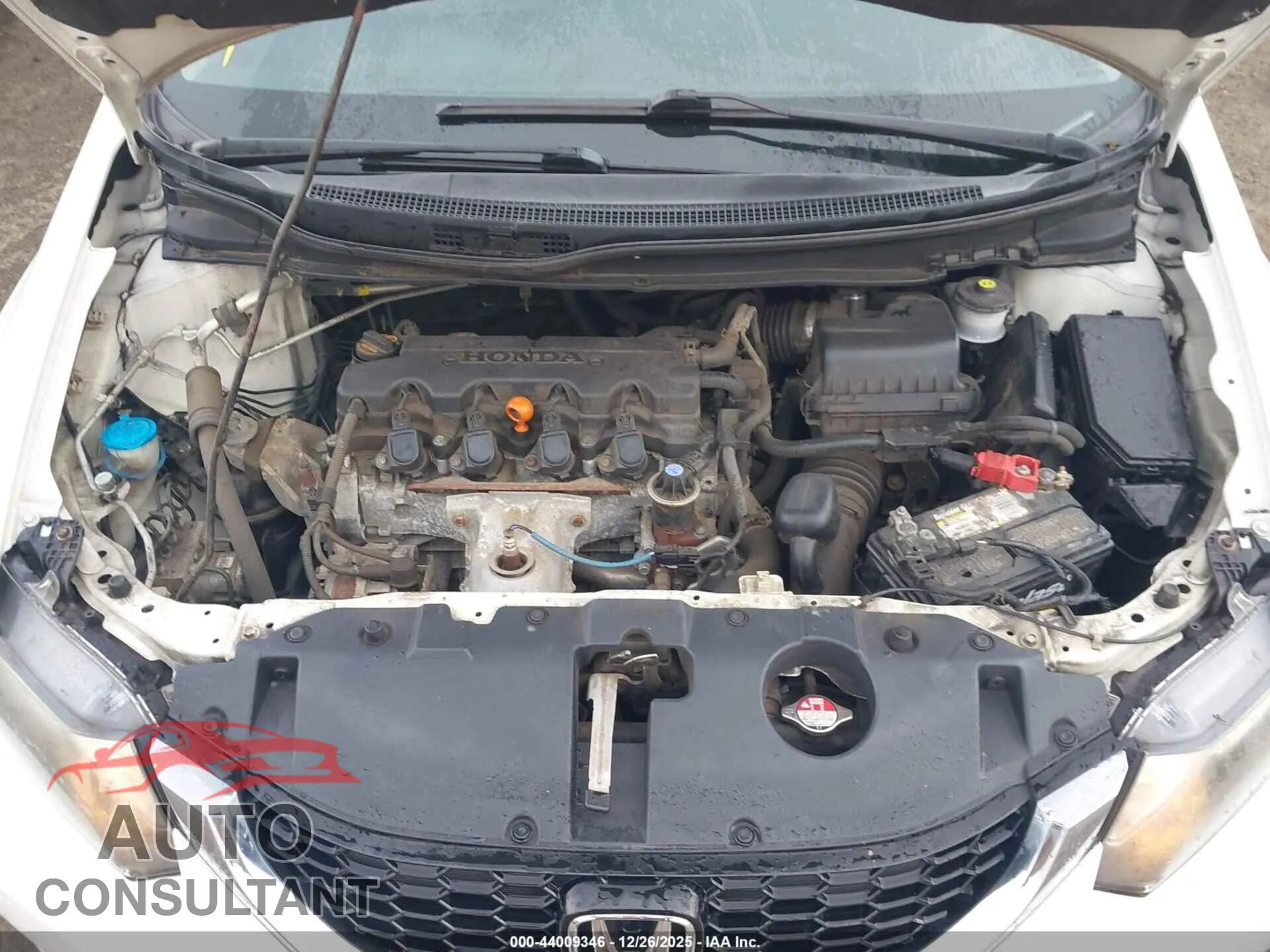 2014 HONDA CIVIC Damaged VIN 2HGFB2F86EH531351 – odometer reading