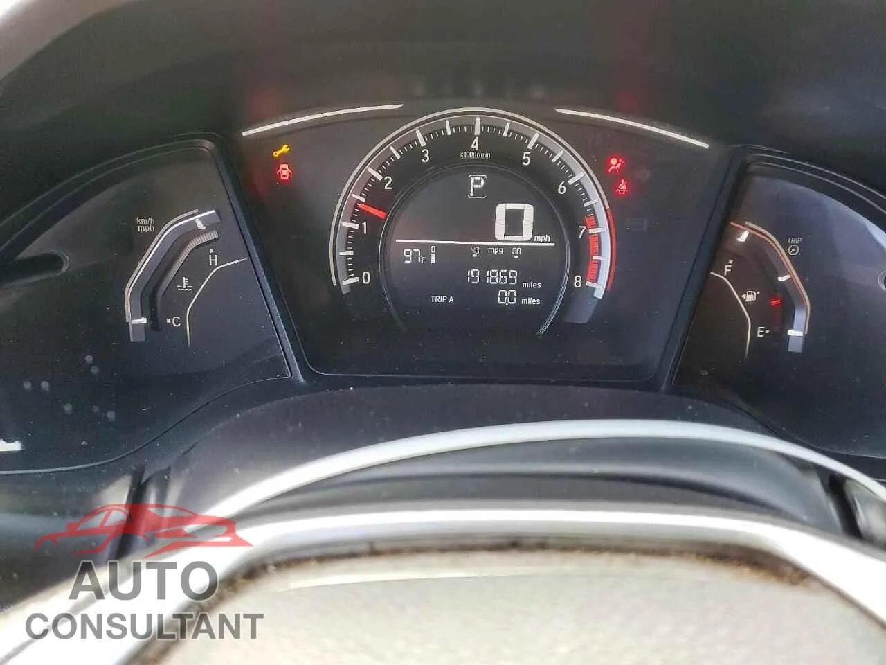 2017 HONDA CIVIC Damaged VIN 2HGFC2F51HH558027 – trunk area