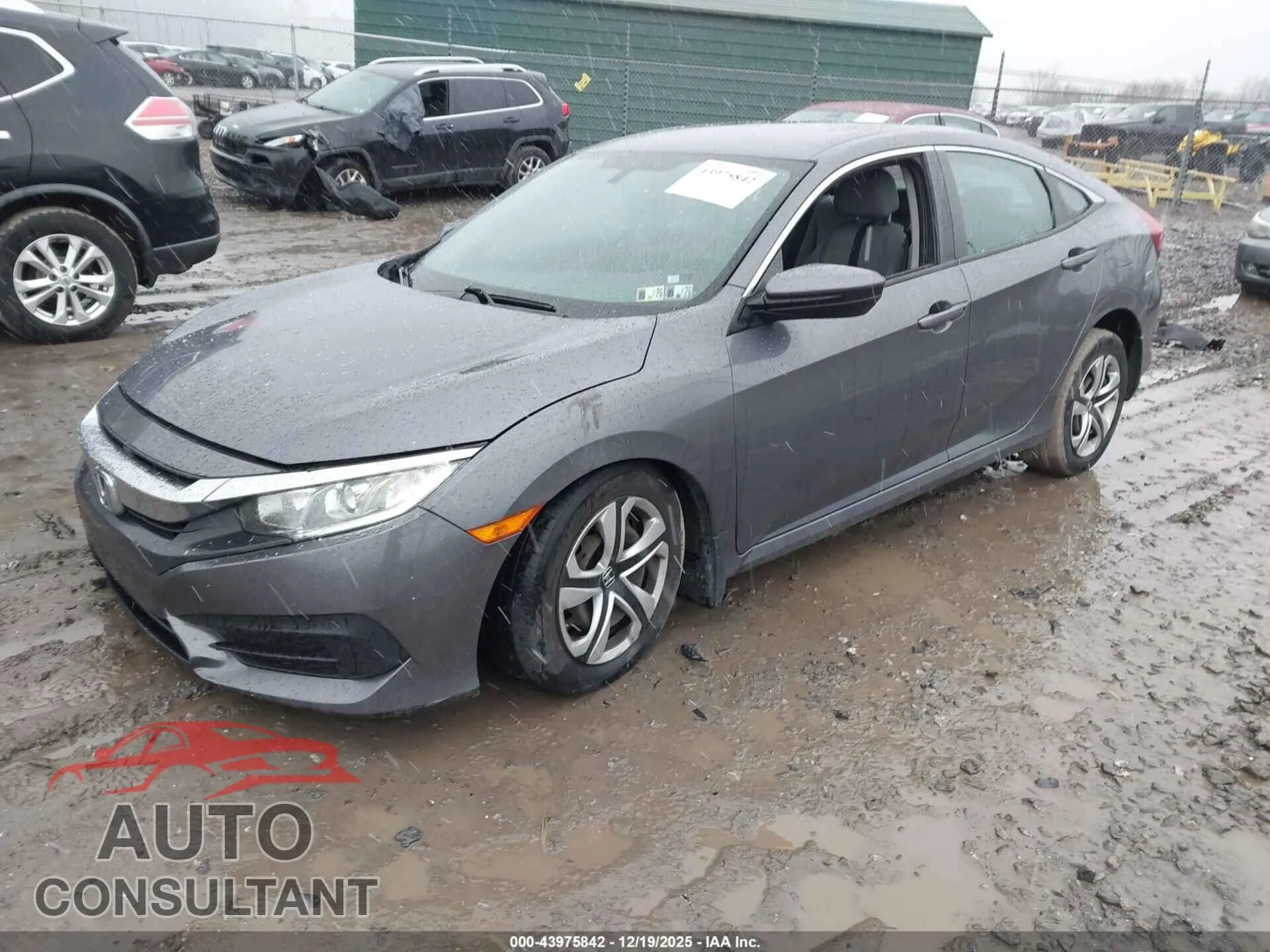 2017 HONDA CIVIC Damaged VIN 2HGFC2F55HH574358 – rear exterior