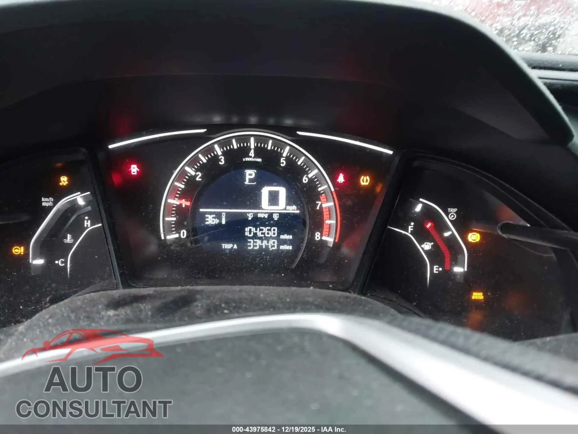 2017 HONDA CIVIC Damaged VIN 2HGFC2F55HH574358 – exterior detail
