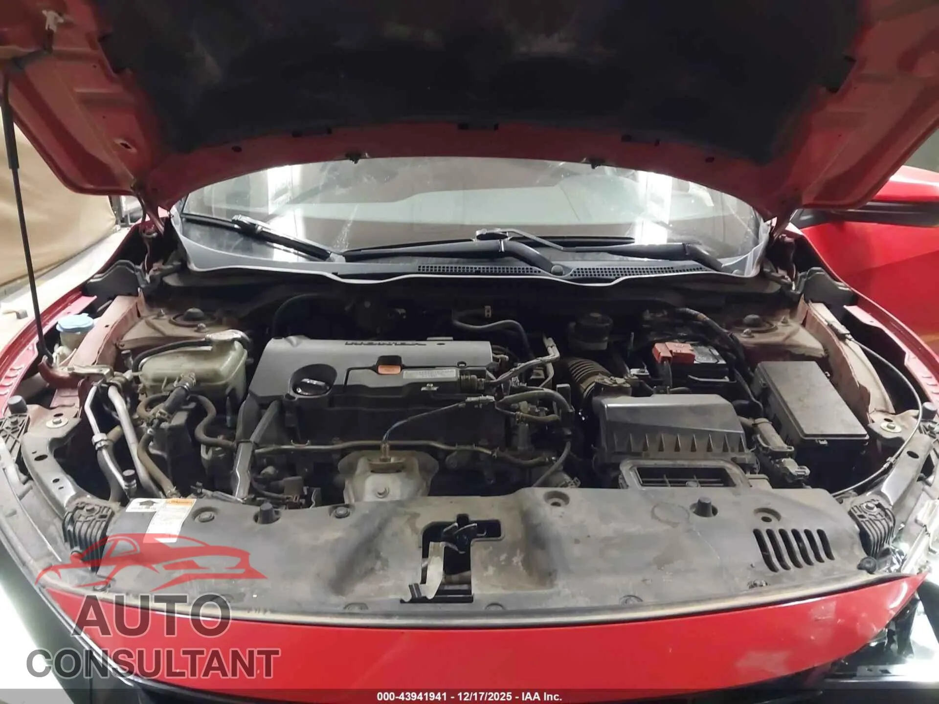 2019 HONDA CIVIC Damaged VIN 2HGFC2F82KH535986 – odometer reading