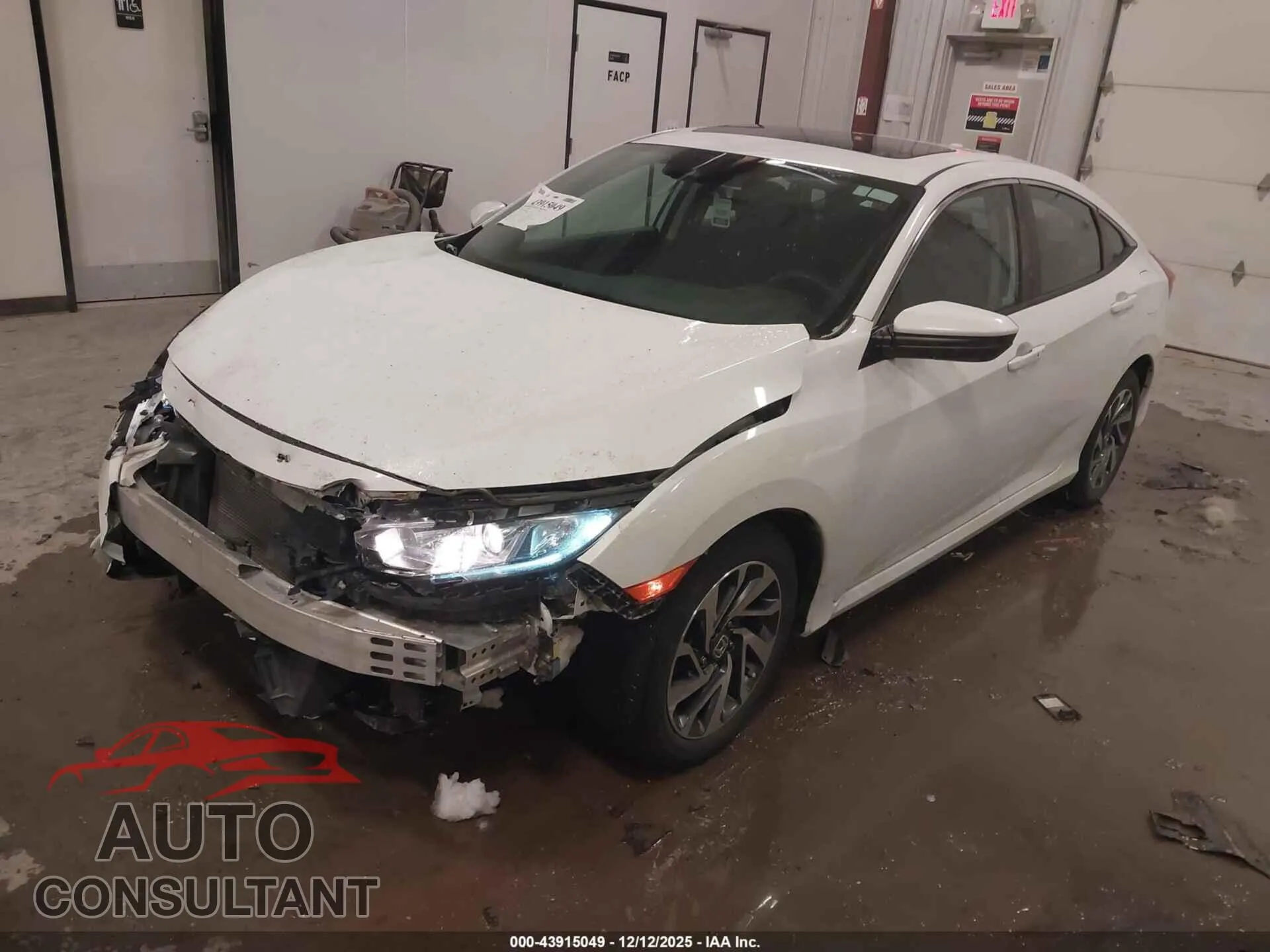 2018 HONDA CIVIC Damaged VIN 2HGFC2F83JH553816 – rear exterior