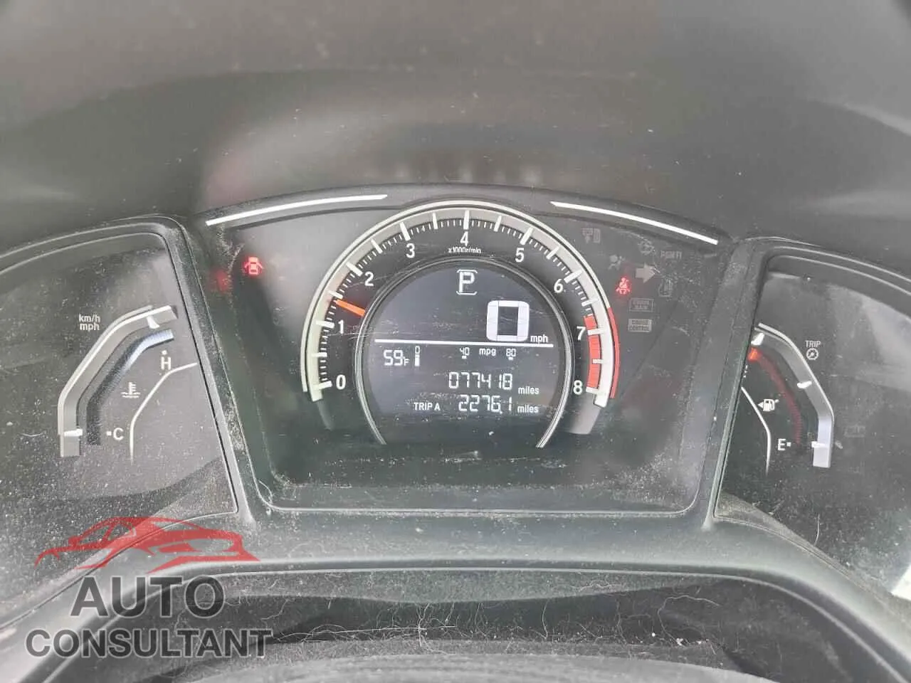 2017 HONDA CIVIC Damaged VIN 2HGFC4B50HH305895 – trunk area