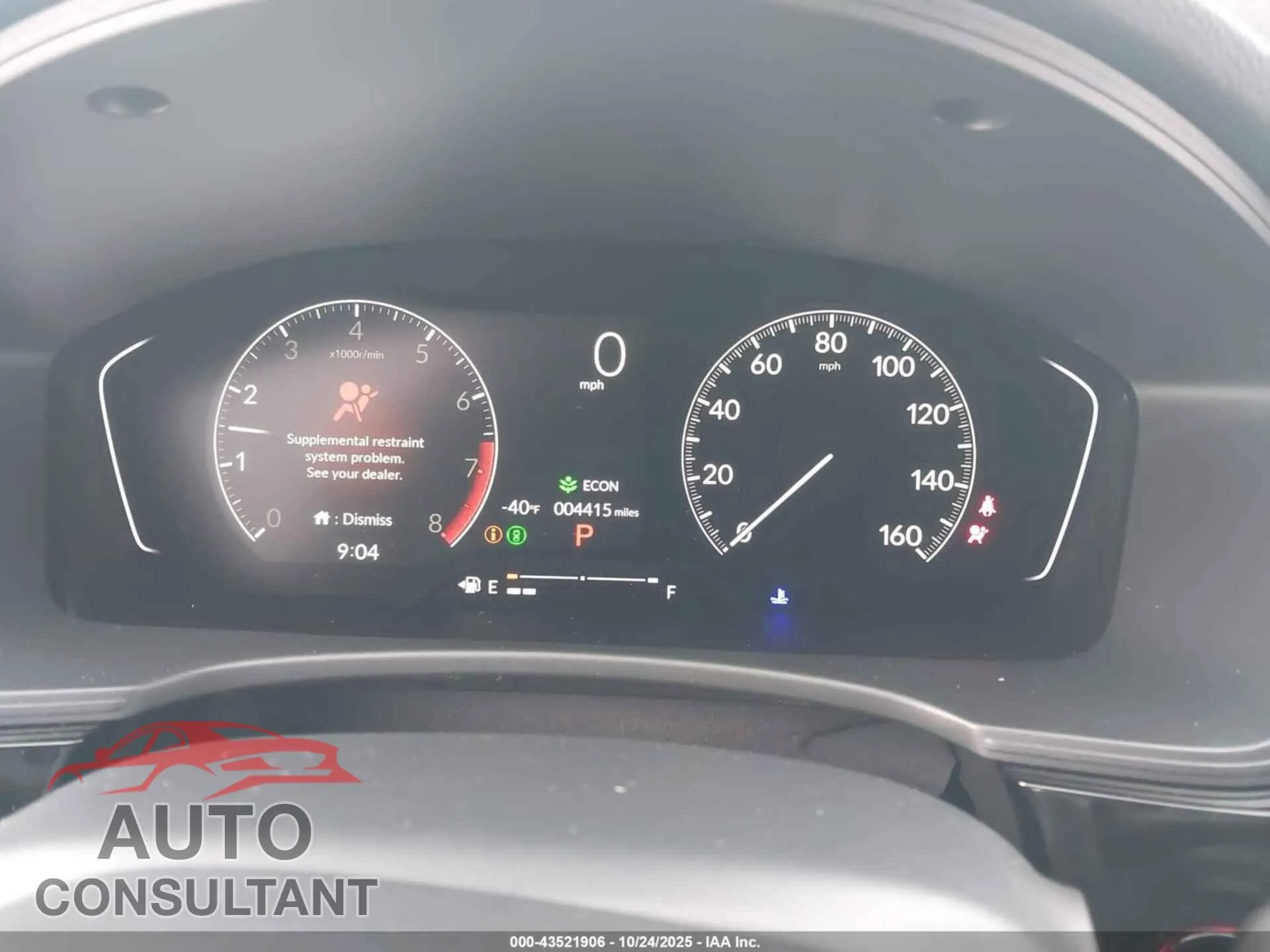 2025 HONDA CIVIC Damaged VIN 2HGFE2F53SH604846 – exterior detail