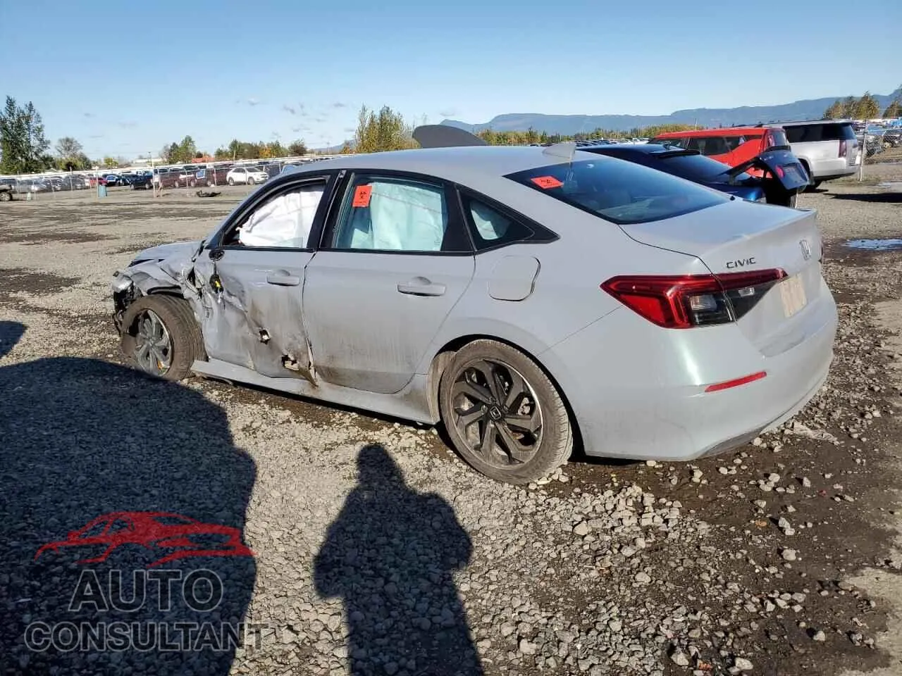 2022 HONDA CIVIC Damaged VIN 2HGFE2F57NH500123 – rear exterior