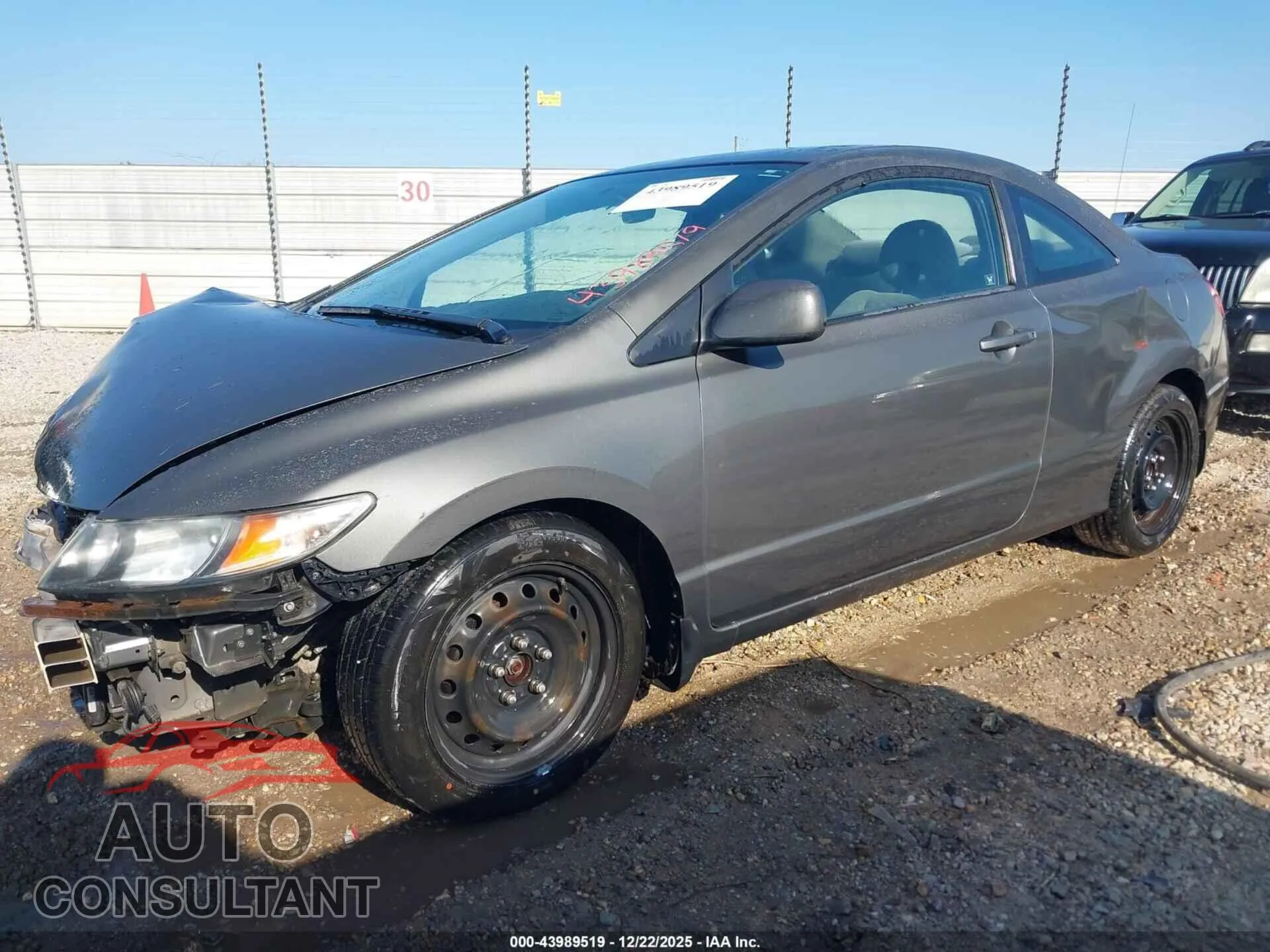 2010 HONDA CIVIC Damaged VIN 2HGFG1B62AH514850 – rear exterior