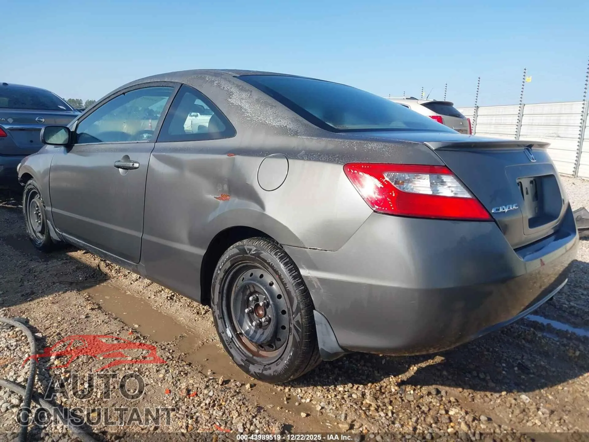 2010 HONDA CIVIC Damaged VIN 2HGFG1B62AH514850 – side profile