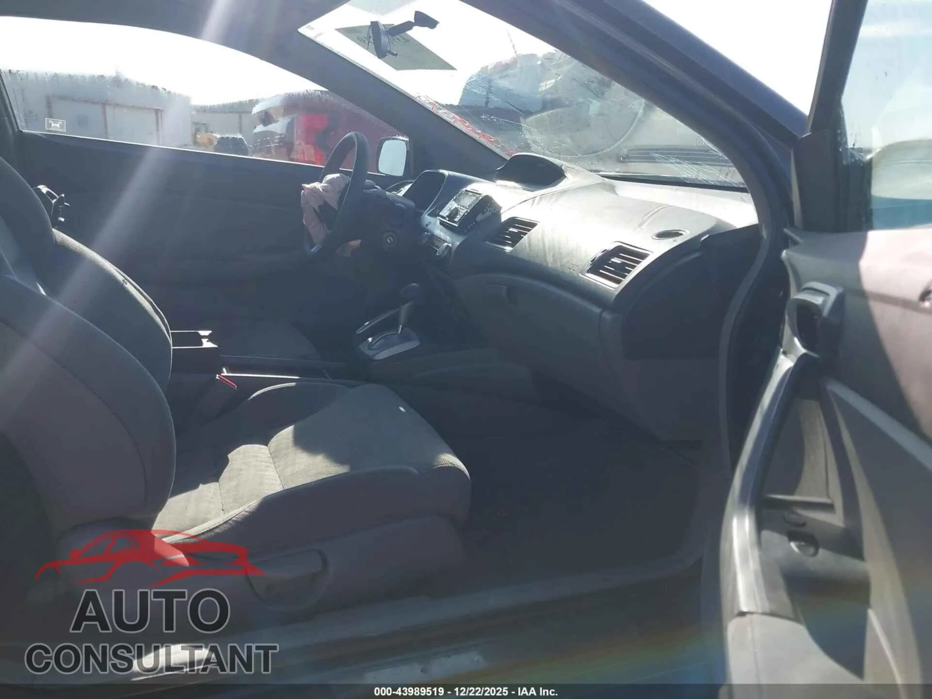2010 HONDA CIVIC Damaged VIN 2HGFG1B62AH514850 – interior seats