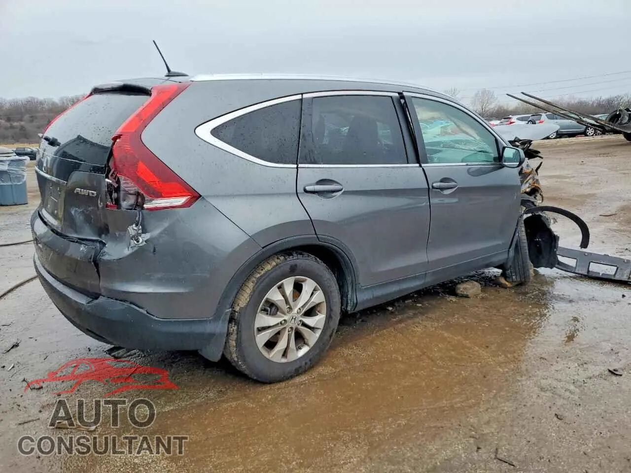 2012 HONDA CRV Damaged VIN 2HKRM4H7XCH630538 – side profile