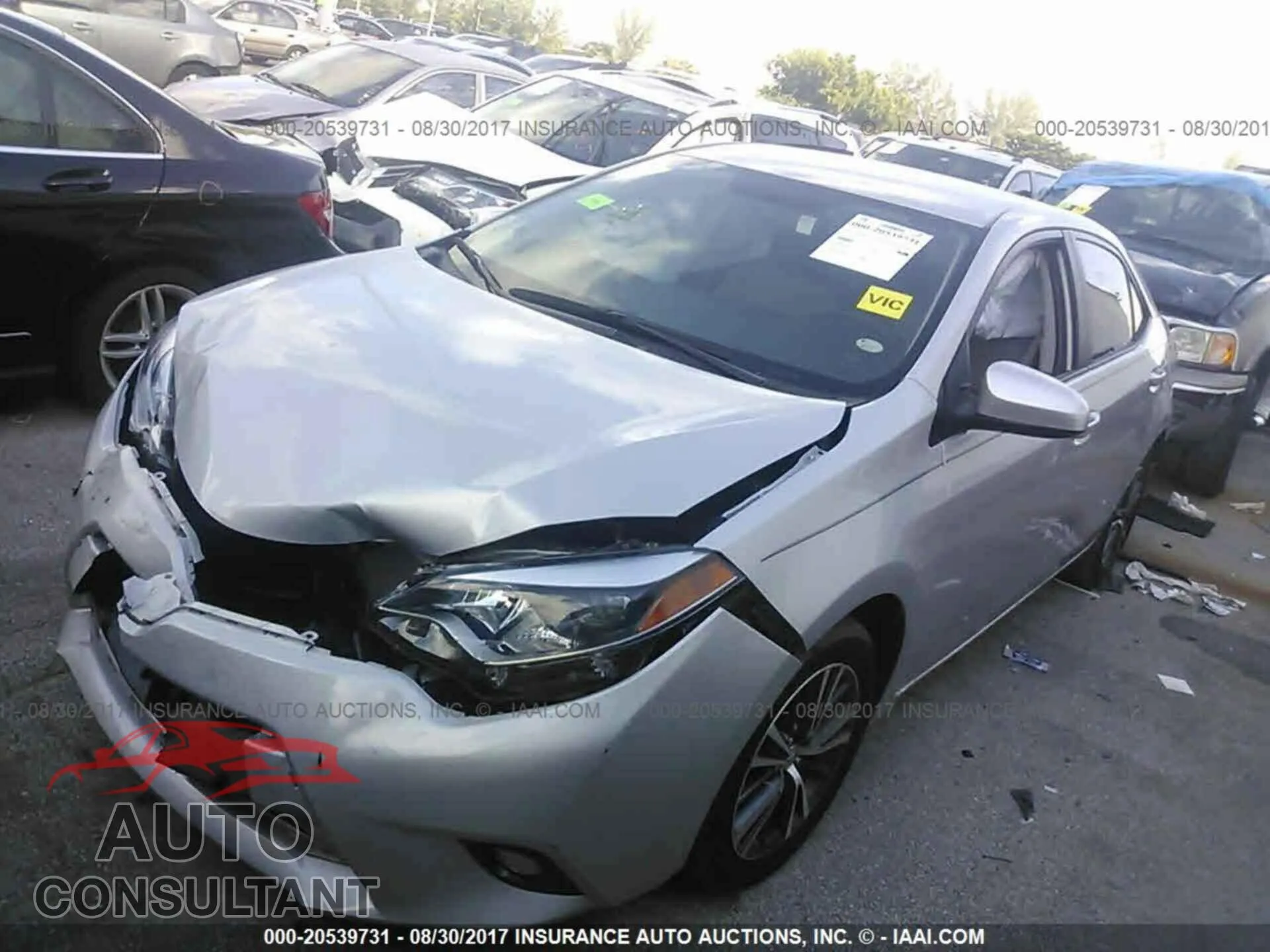 2016 Toyota Corolla Damaged VIN 2T1BURHE2GC564976 – rear exterior