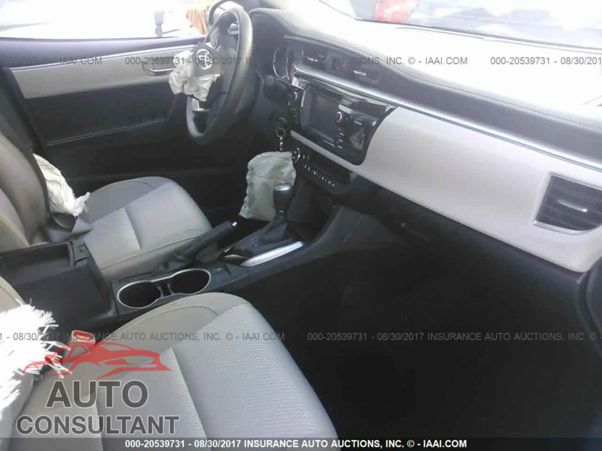 2016 Toyota Corolla Damaged VIN 2T1BURHE2GC564976 – interior seats