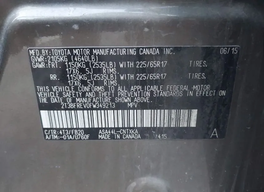 2015 TOYOTA RAV4 Used VIN 2T3BFREV0FW349213 – photo 16