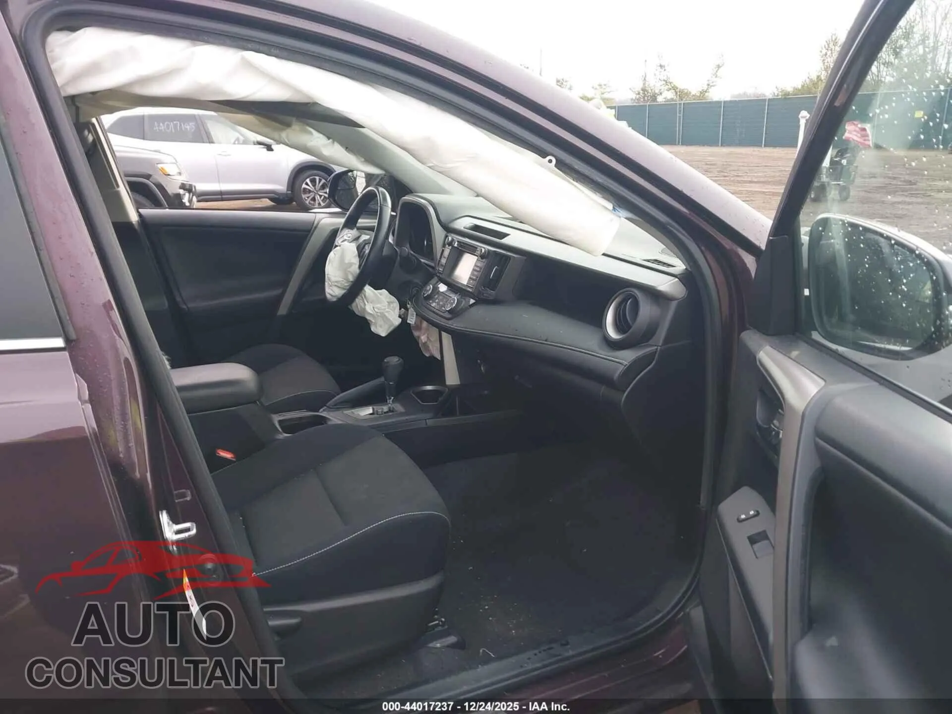 2016 TOYOTA RAV4 Damaged VIN 2T3RFREV0GW449182 – interior seats