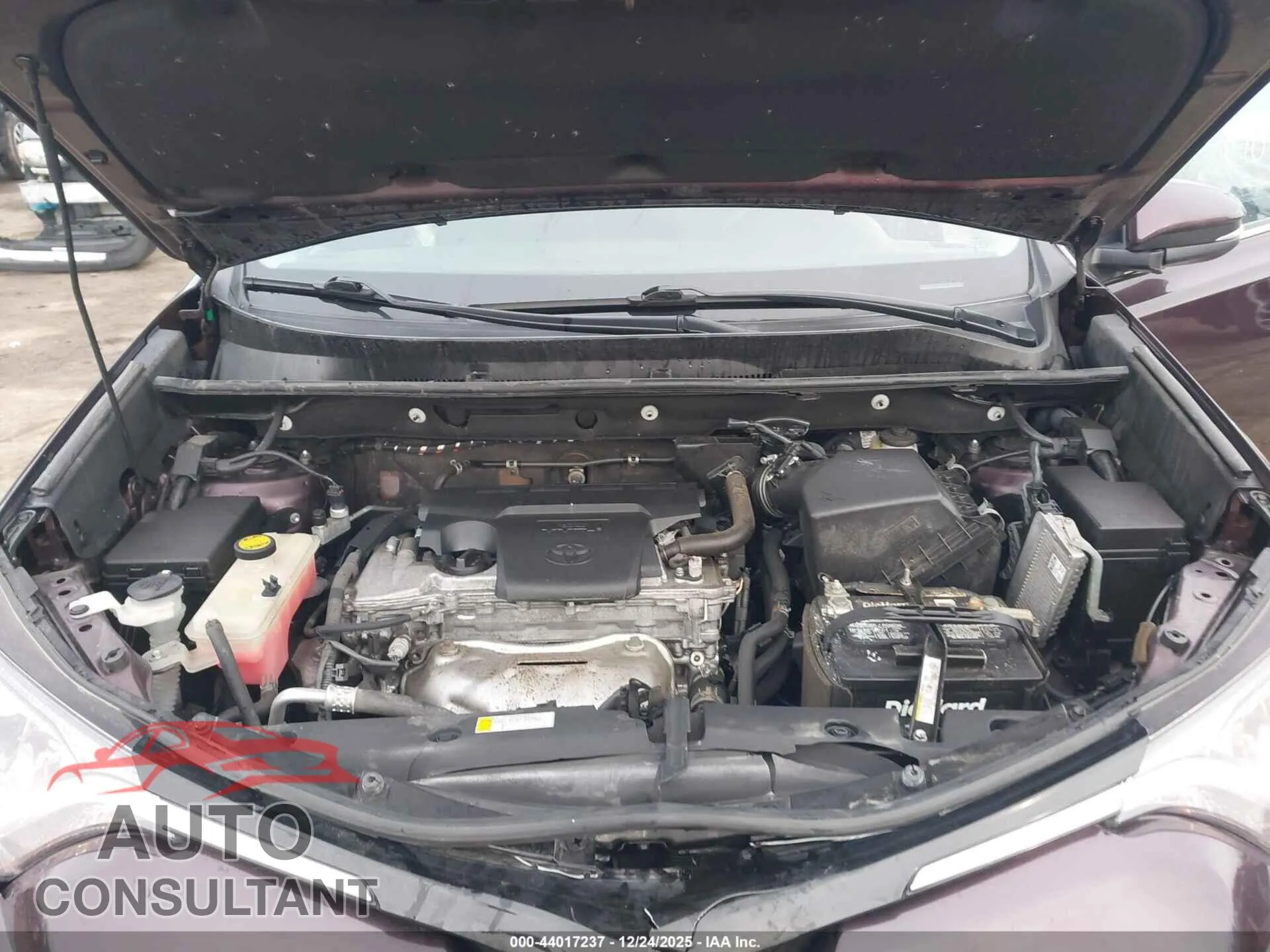 2016 TOYOTA RAV4 Damaged VIN 2T3RFREV0GW449182 – odometer reading