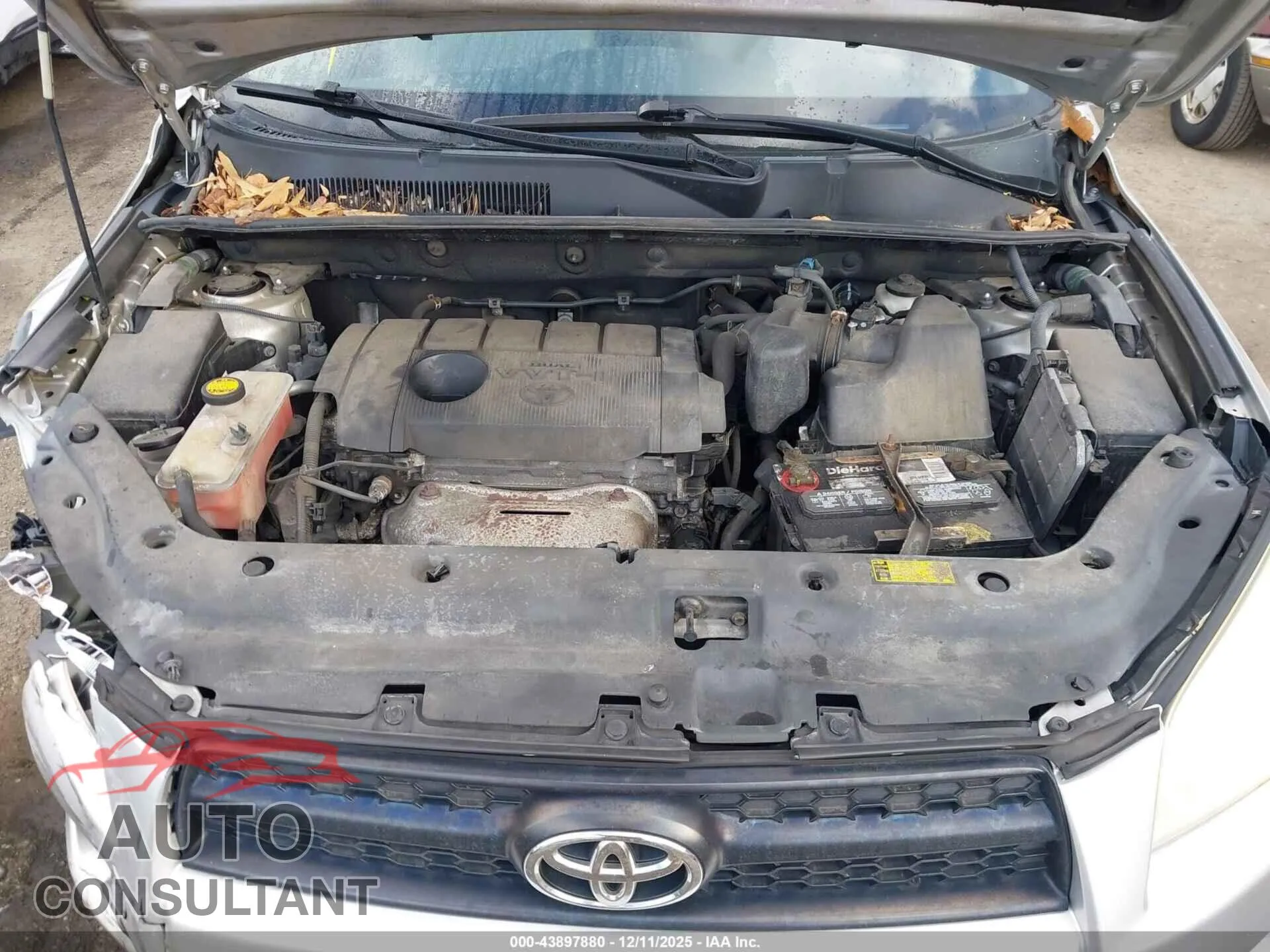 2012 TOYOTA RAV4 Damaged VIN 2T3ZF4DV0CW145543 – odometer reading