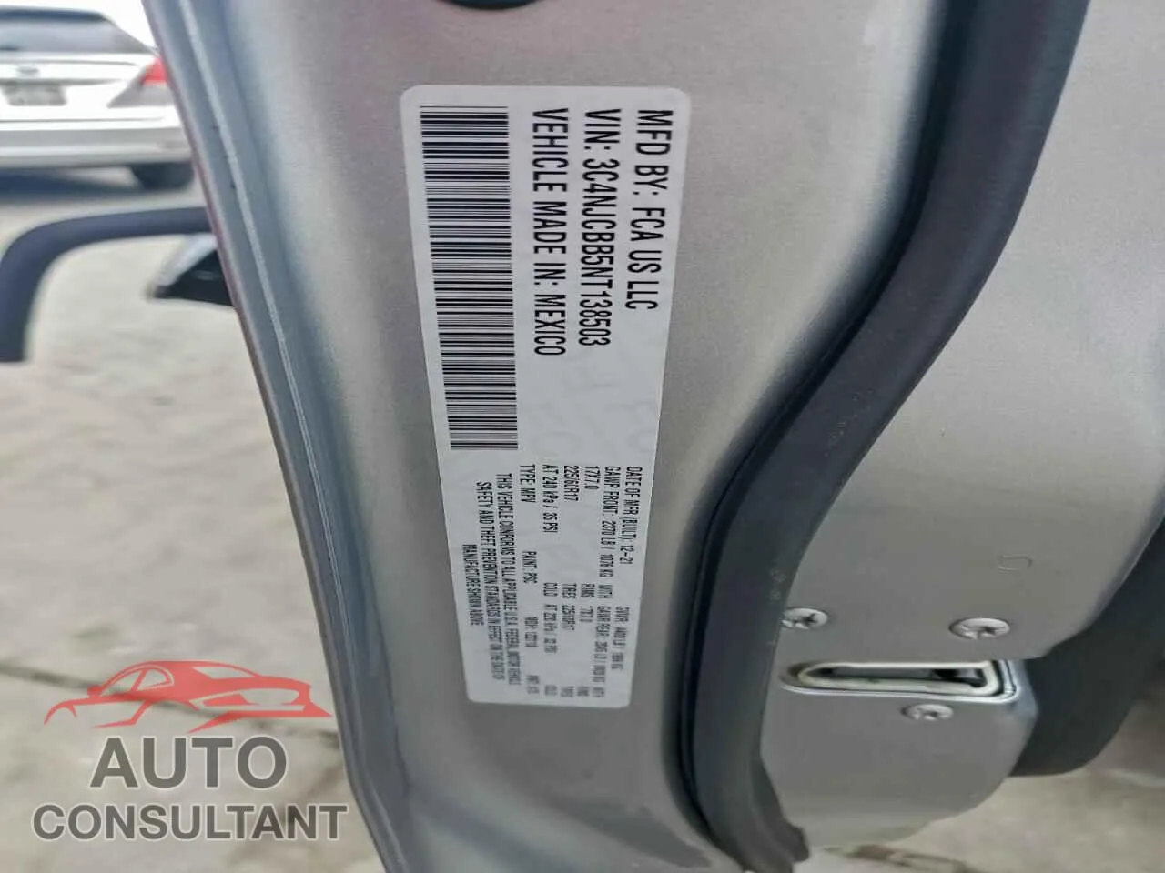 2022 JEEP COMPASS Damaged VIN 3C4NJCBB5NT138503 – photo 13