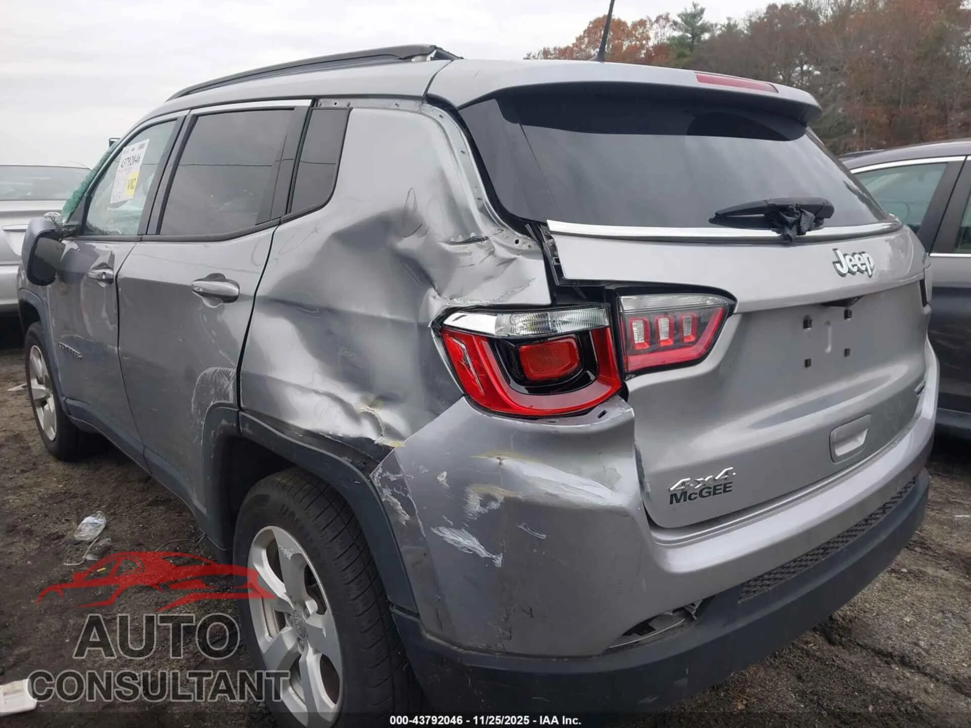 2019 JEEP COMPASS Damaged VIN 3C4NJDBB5KT595751 – side profile
