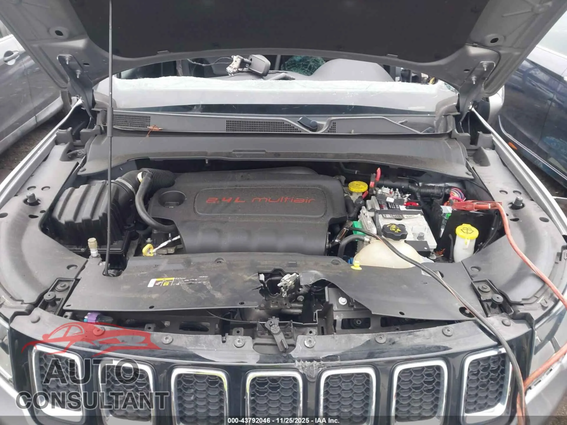 2019 JEEP COMPASS Damaged VIN 3C4NJDBB5KT595751 – odometer reading