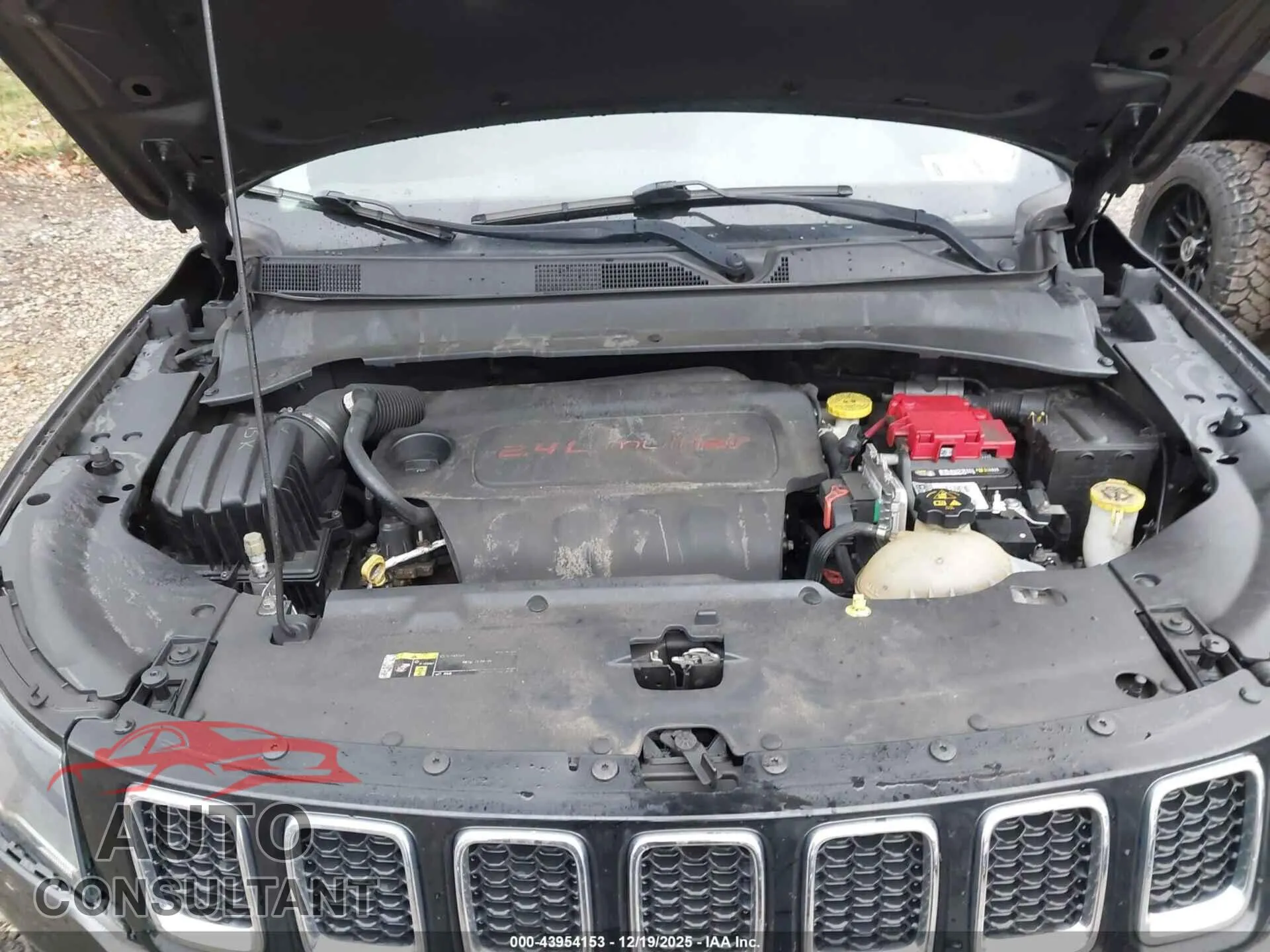 2019 JEEP COMPASS Damaged VIN 3C4NJDBB7KT849699 – odometer reading