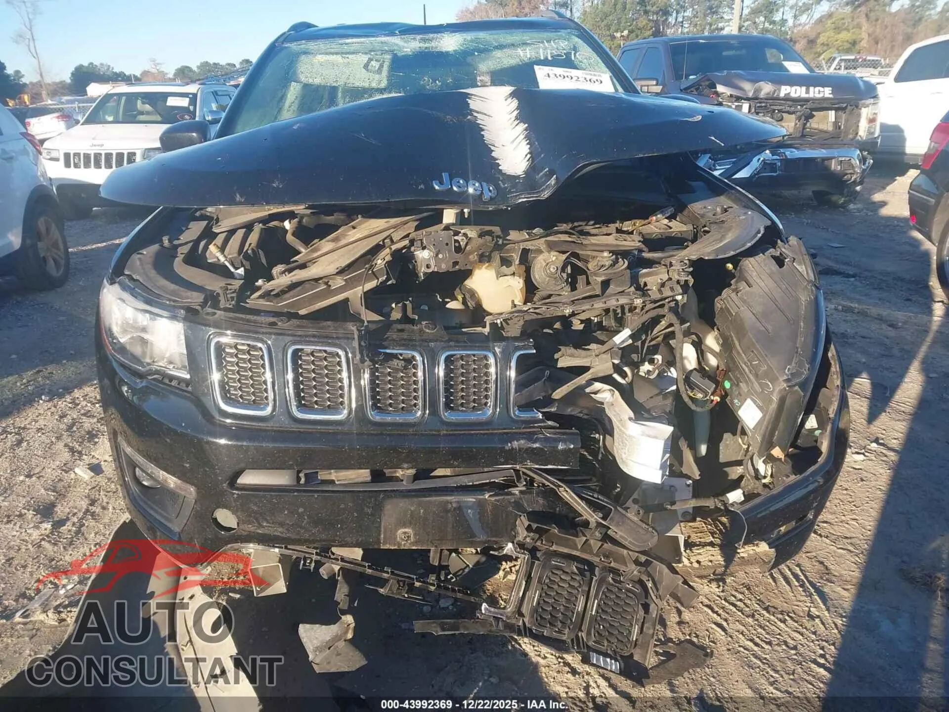 2018 JEEP COMPASS Damaged VIN 3C4NJDBBXJT246552 – engine bay