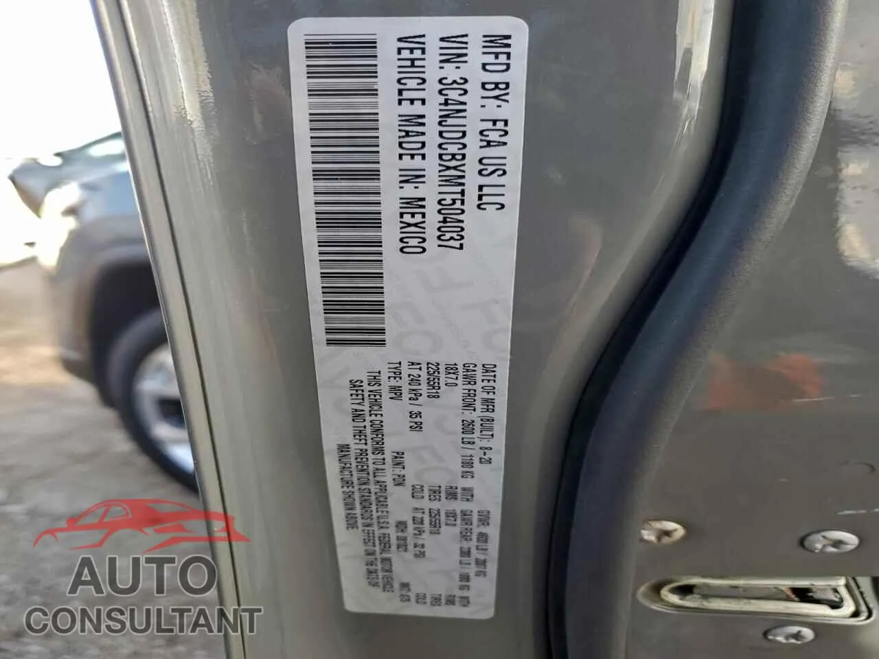 2021 JEEP COMPASS Damaged VIN 3C4NJDCBXMT504037 – photo 12 2021 JEEP COMPASS Damaged VIN 3C4NJDCBXMT504037 – photo 12