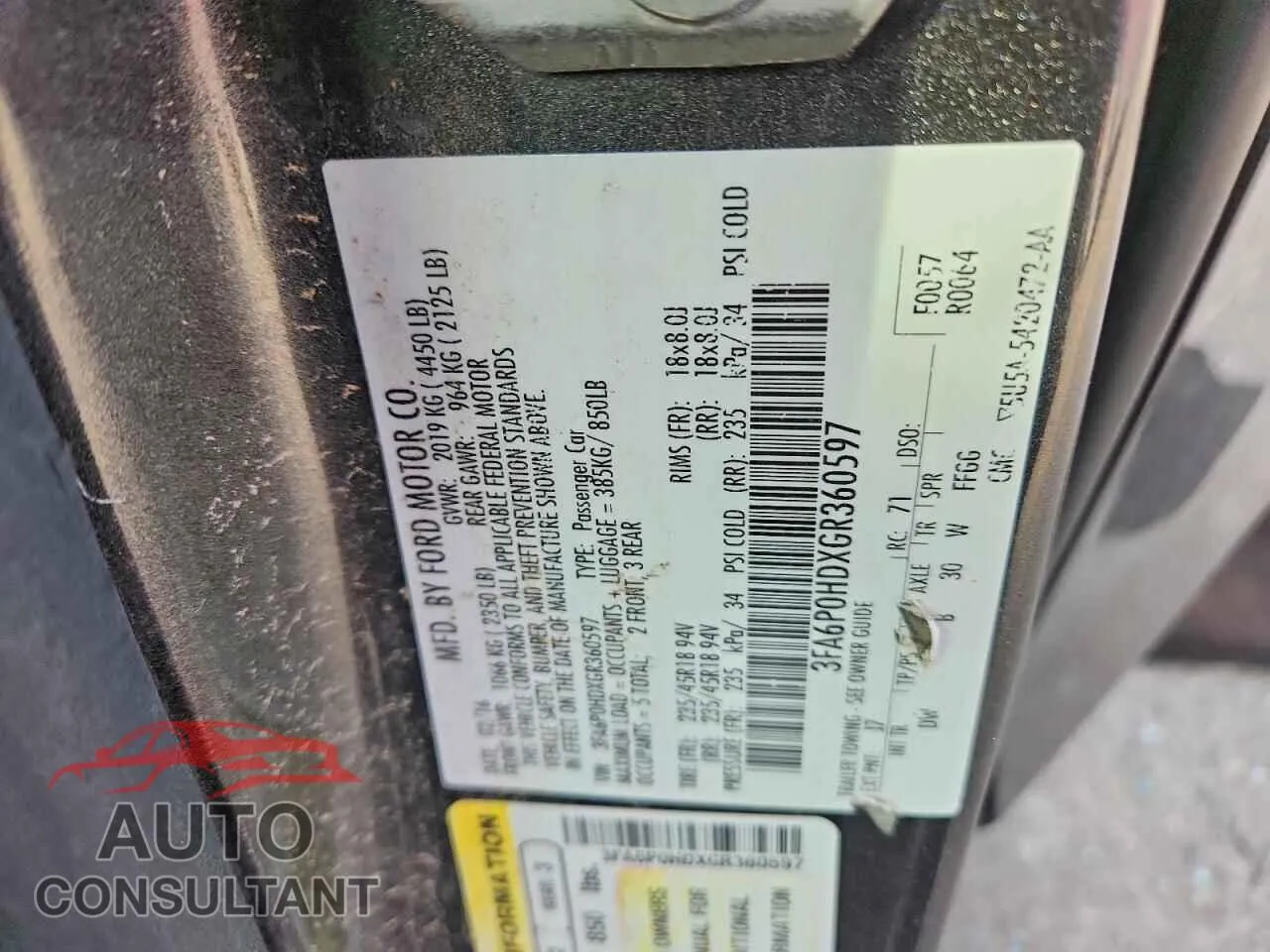 2016 FORD FUSION Damaged VIN 3FA6P0HDXGR360597 – photo 13