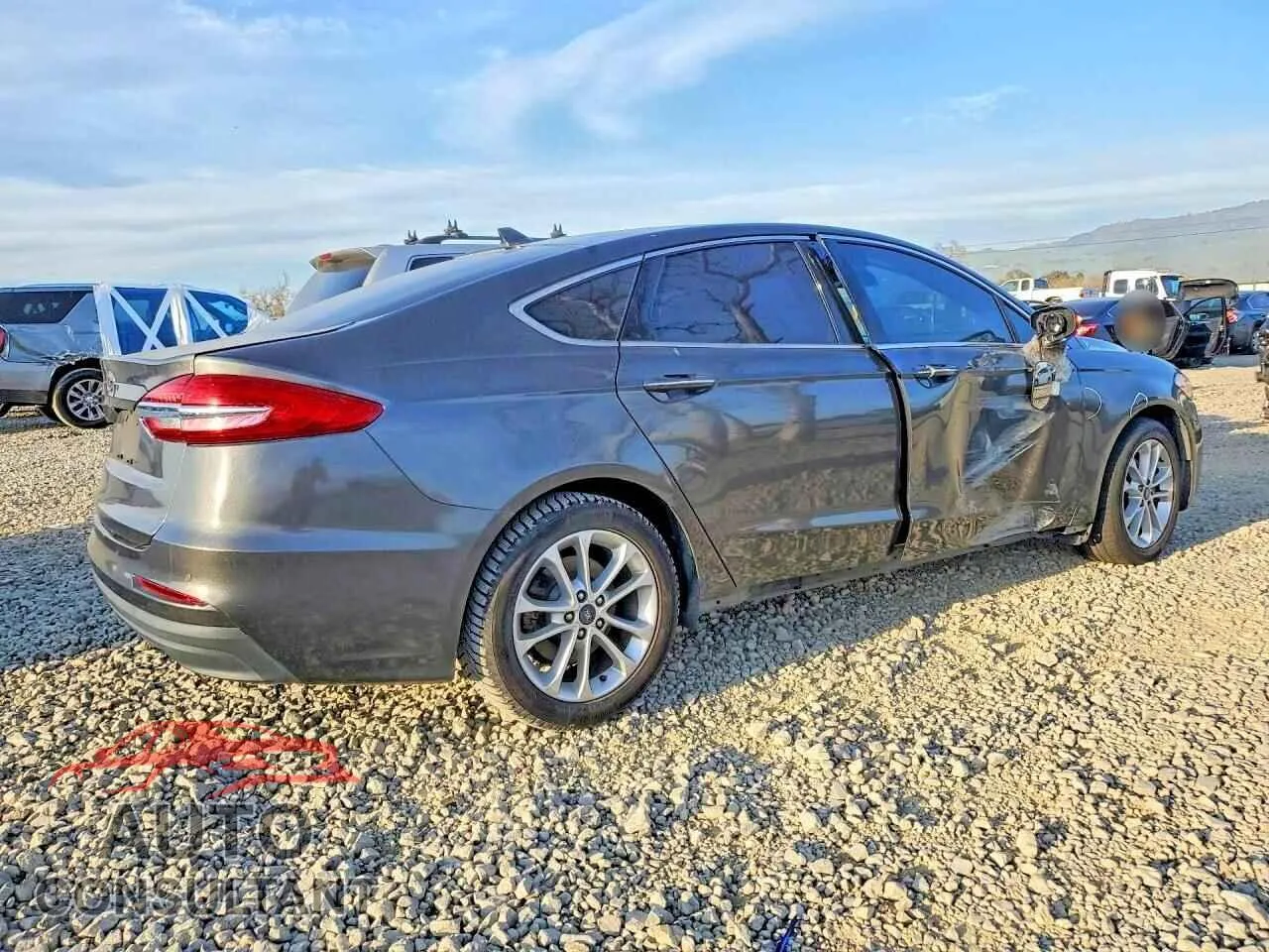 2019 FORD FUSION Damaged VIN 3FA6P0MU9KR202900 – side profile