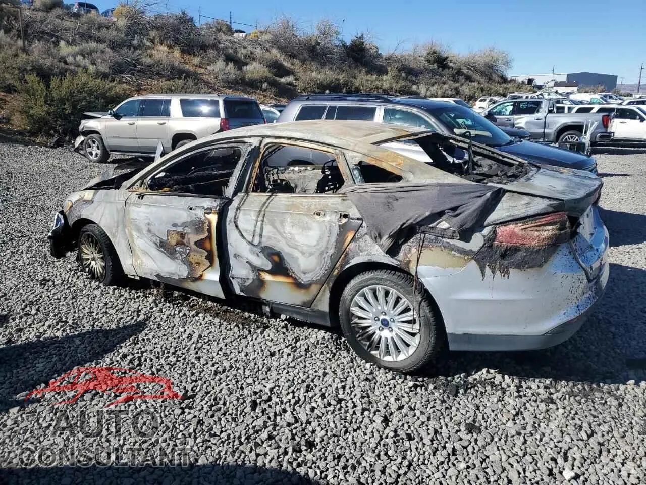 2014 FORD FUSION Damaged VIN 3FA6P0UU5ER279736 – rear exterior