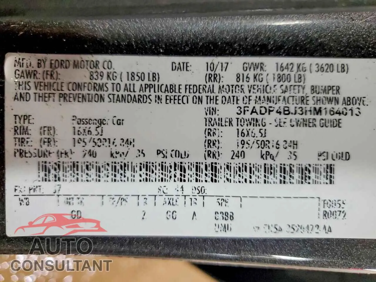 2017 FORD FIESTA Damaged VIN 3FADP4BJ3HM164013 – photo 12