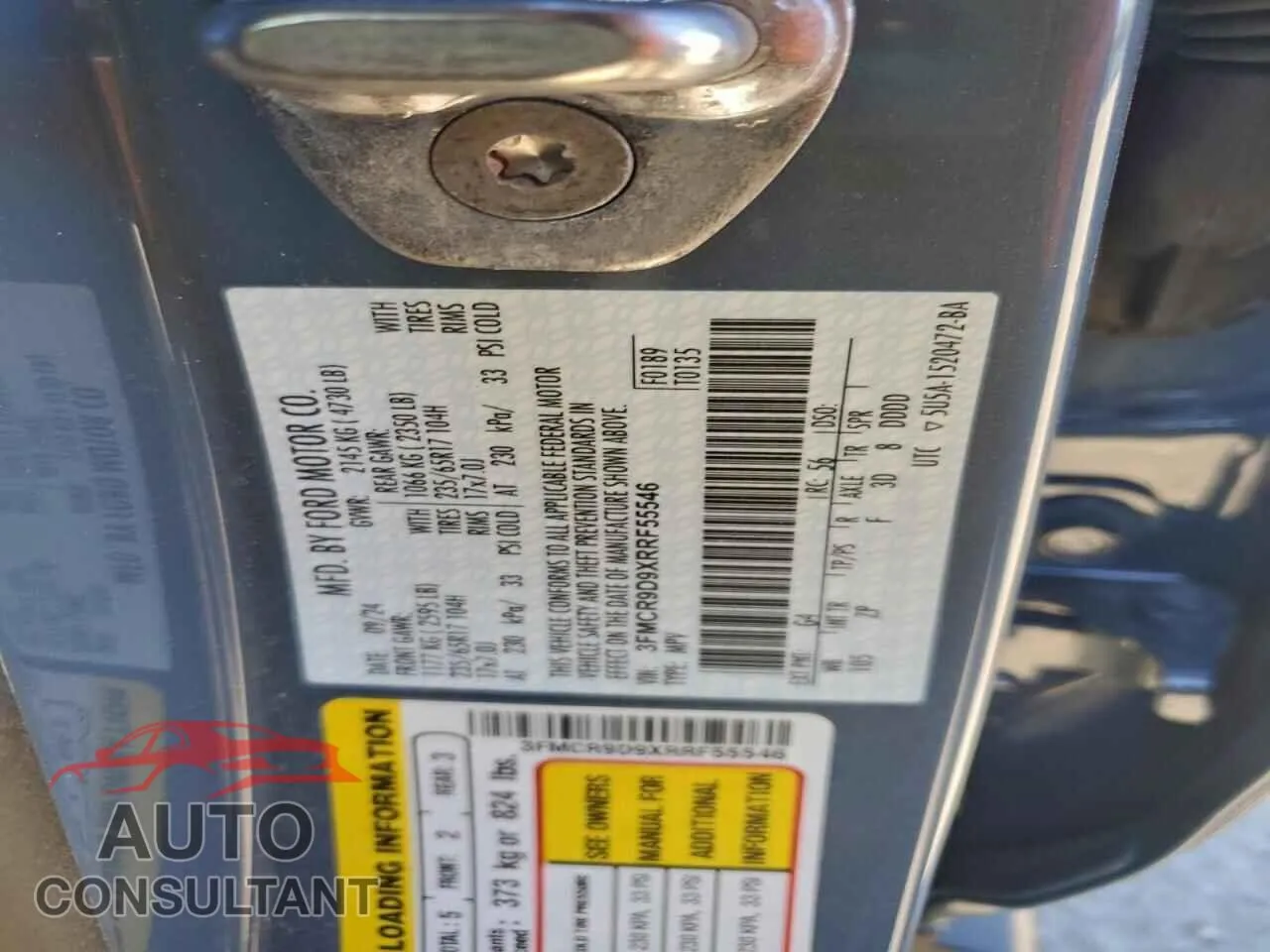 2024 FORD BRONCO Damaged VIN 3FMCR9D9XRRF55546 – photo 13
