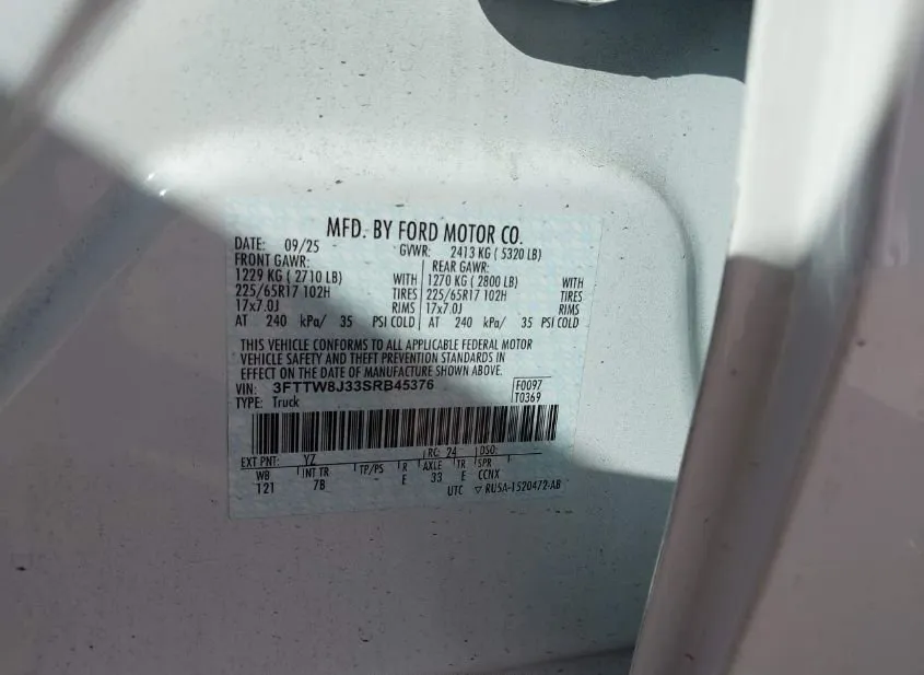 2025 FORD Maverick Used VIN 3FTTW8J33SRB45376 – photo 14